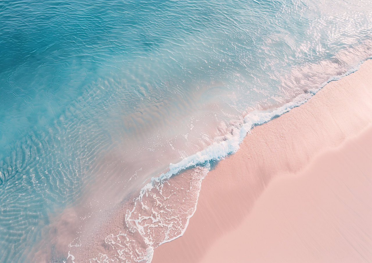 Download Aerial Beach Pink Sand. Royalty Free Stock Illustration Image