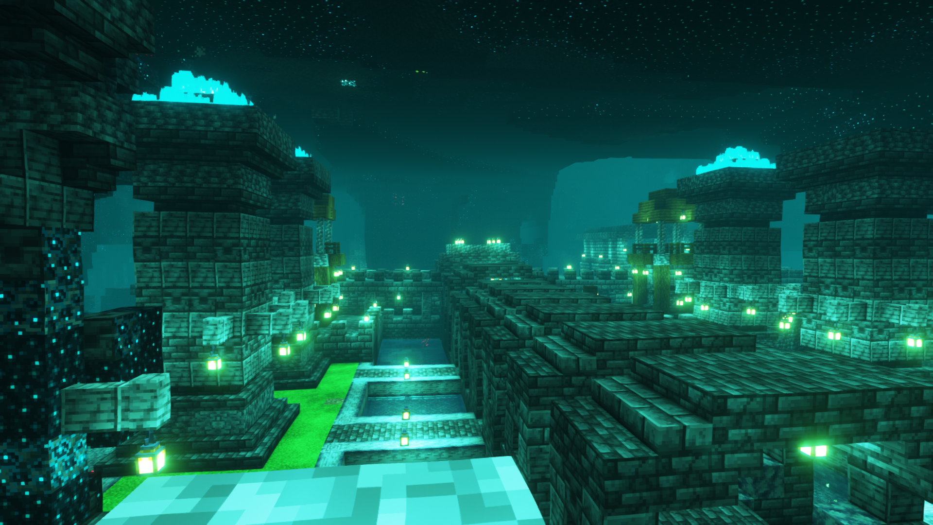 Rebuilding the Ancient City in survival.So I cleared out the ancient city of all the shriekers and decided to start rebuilding it. Here's some progress so far. Its not much but its