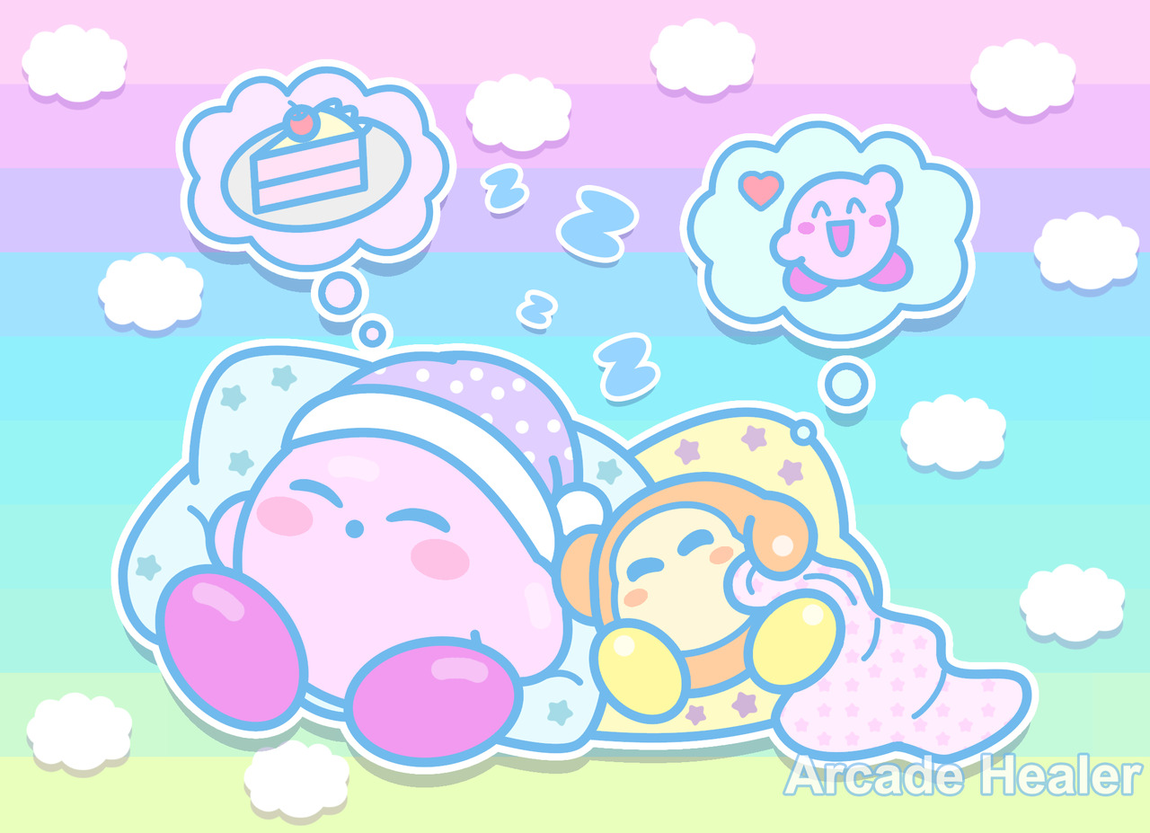 Another Kirby print I'm making! I'm really happy with how this turned out. I've been drawing kirby for over a year now, and I