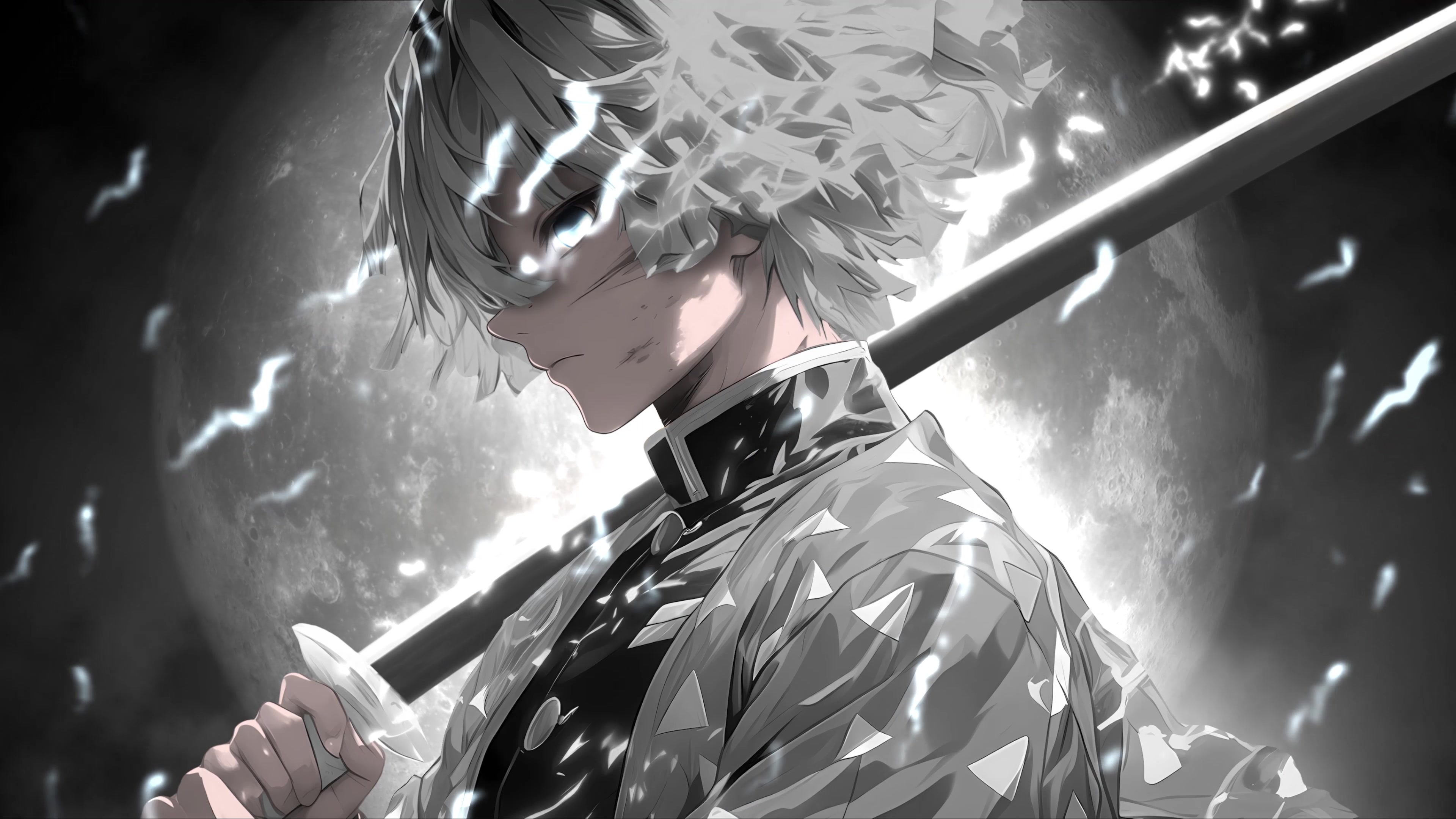 Zenitsu White Live Wallpaper