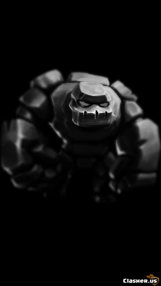 Golem black white of Clans Wallpaper