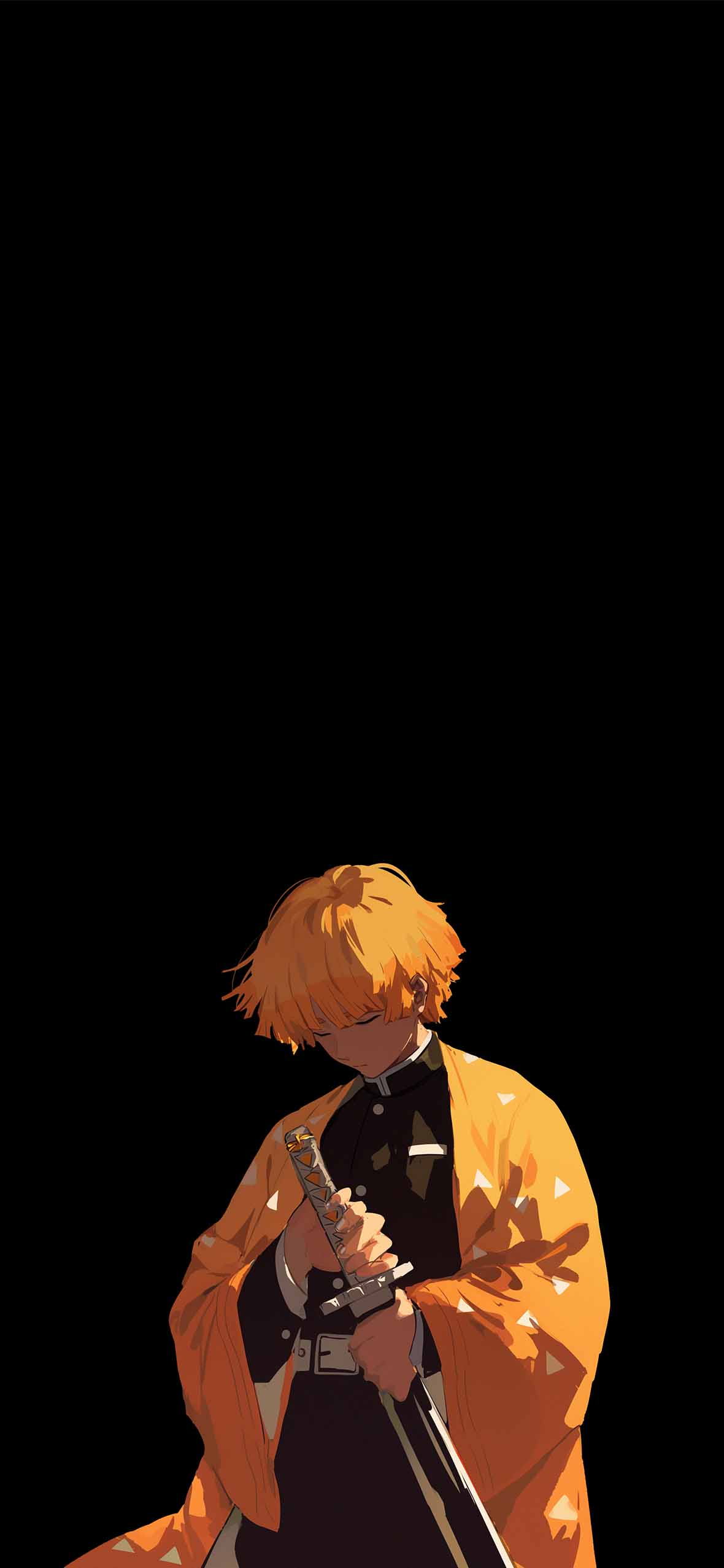Zenitsu Demon Slayer Dark Wallpaper Phone Wallpaper