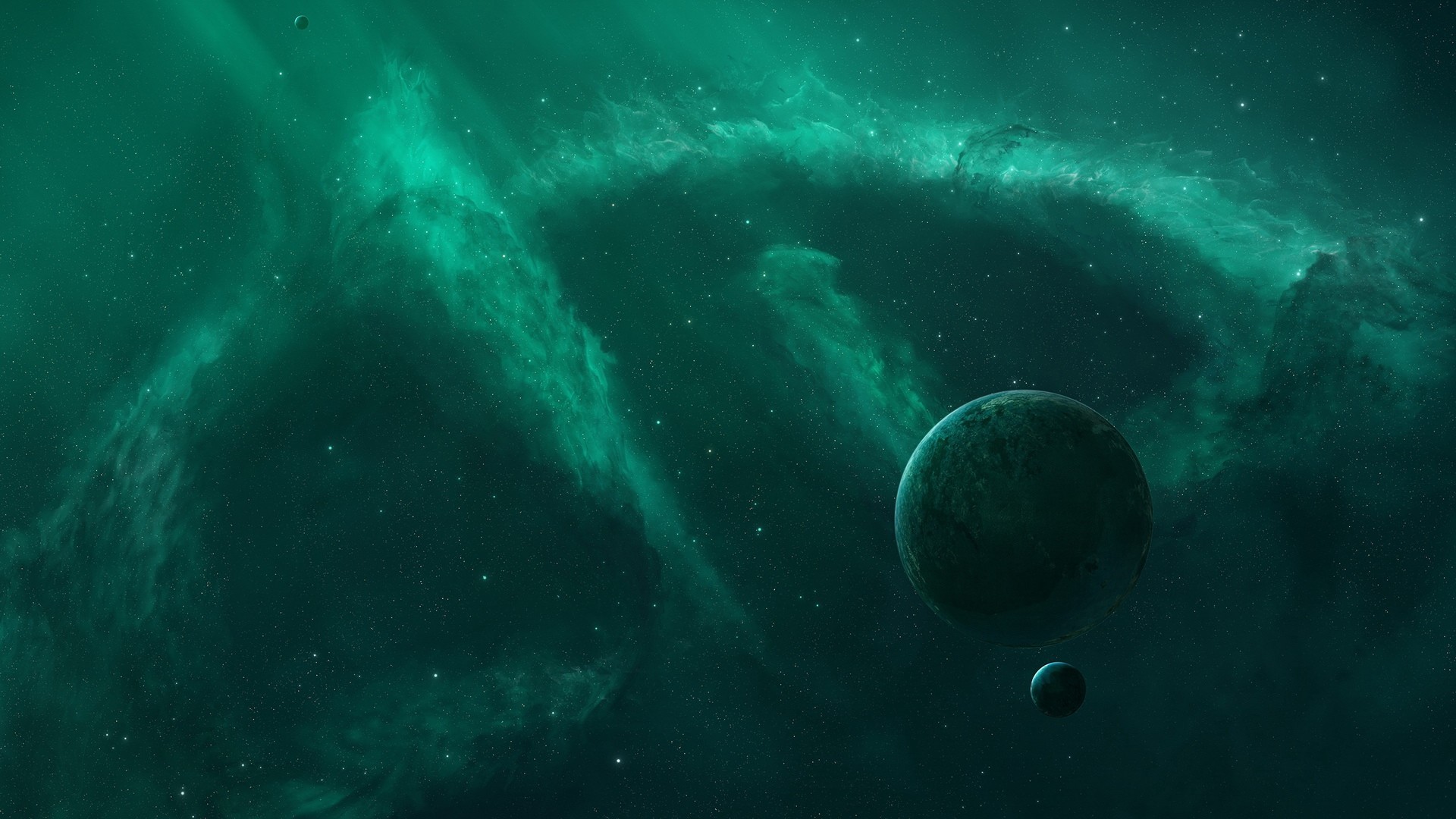 Wallpaper void, space, stars, nebula, lights, background, widescreen, Wallpaper for mobile and desktop, section космос, resolution 1920x1080