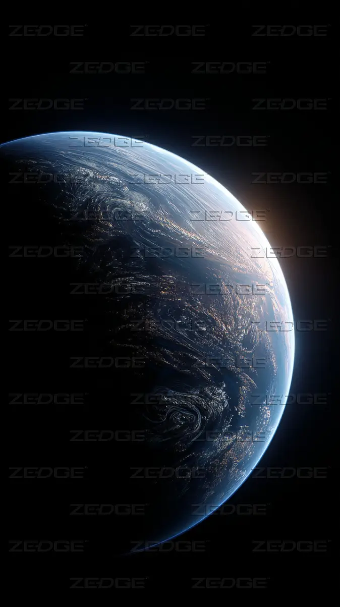 Illuminated Curve of Earth Against the Void wallpaper