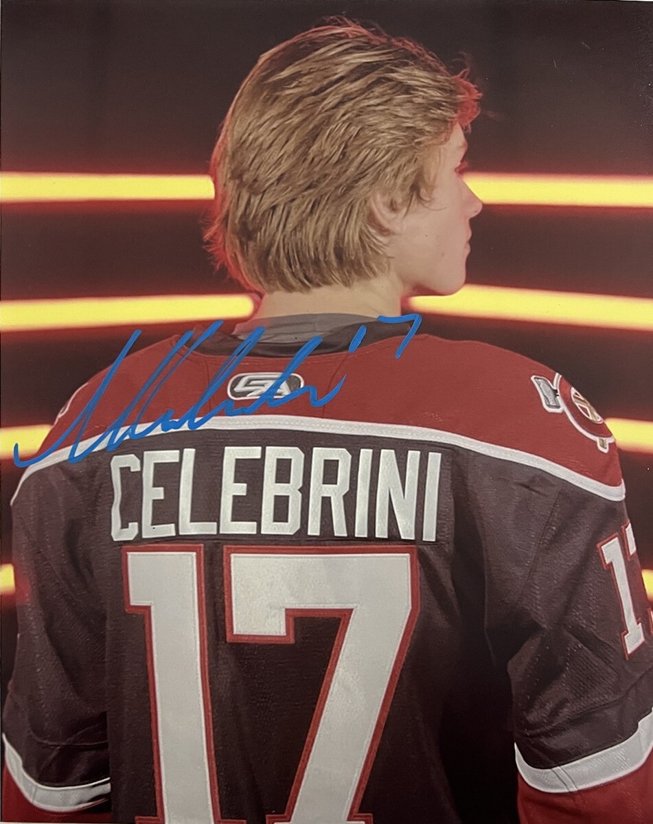 MACKLIN CELEBRINI HAND SIGNED 8x10 PHOTO HOCKEY AUTOGRAPH AUTHENTIC COA