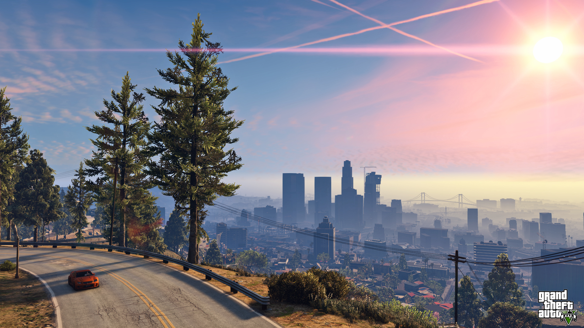 Wallpaper the city, Rockstar, Grand Theft Auto V, Los Santos, gta 5 for mobile and desktop, section игры, resolution 1920x1080
