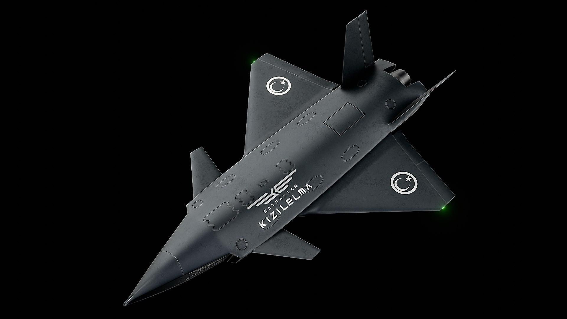 3D Bayraktar Kizilelma MIUS UAV