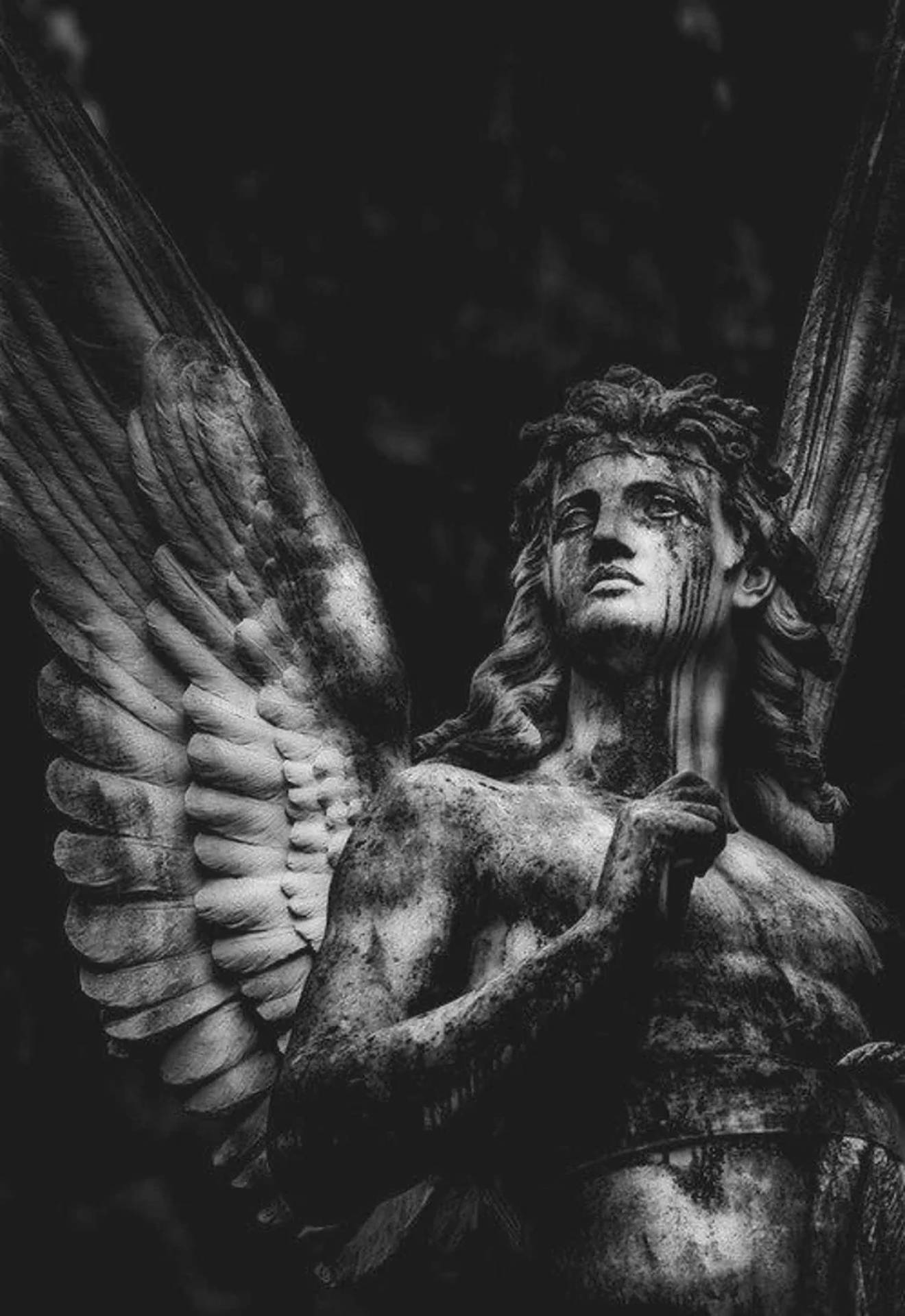 Download Dark Angel Statue Wallpaper