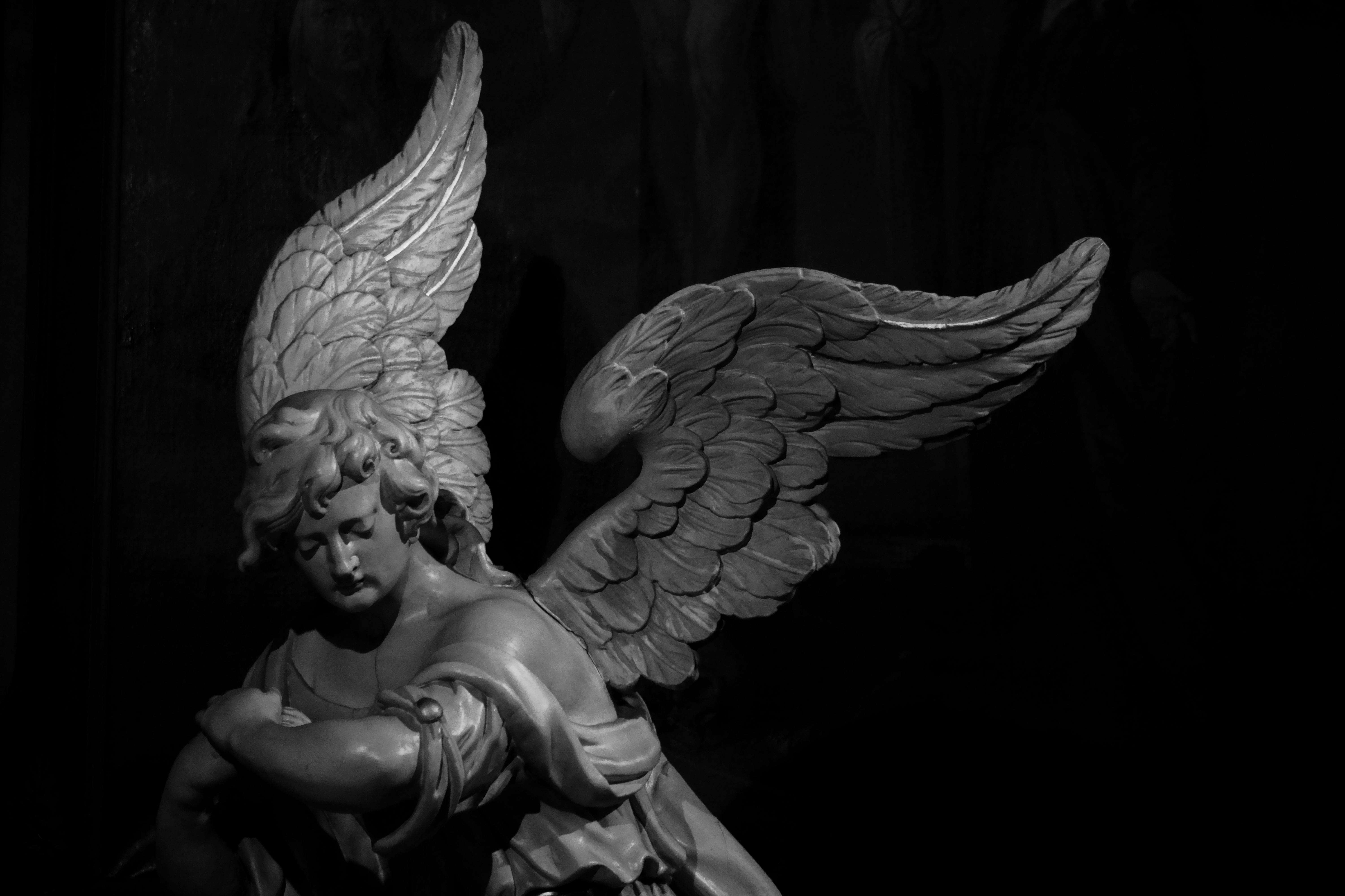 Angel Sculpture in the Dark · Free