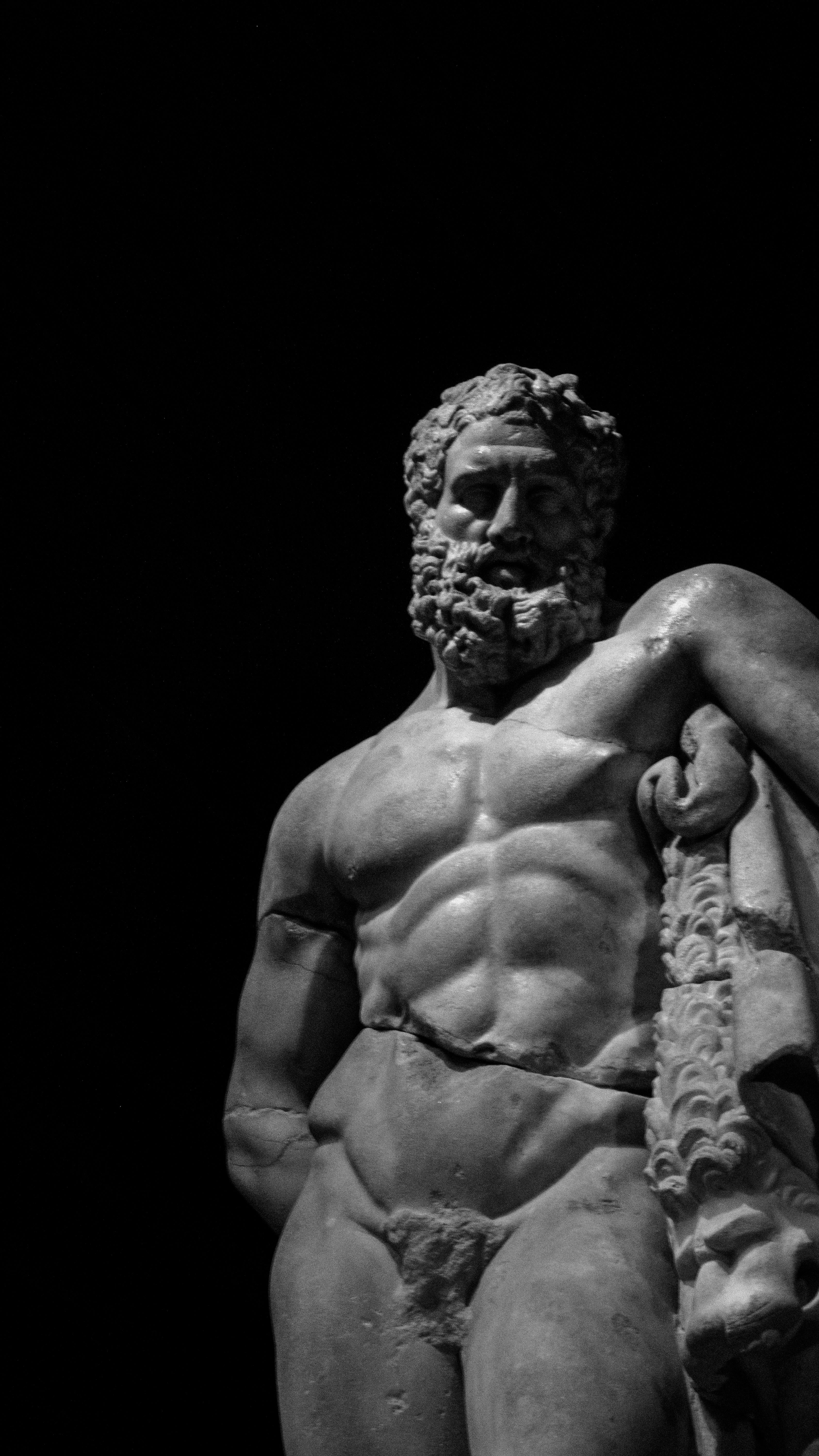 Grayscale Photo of Greek Statue · Free