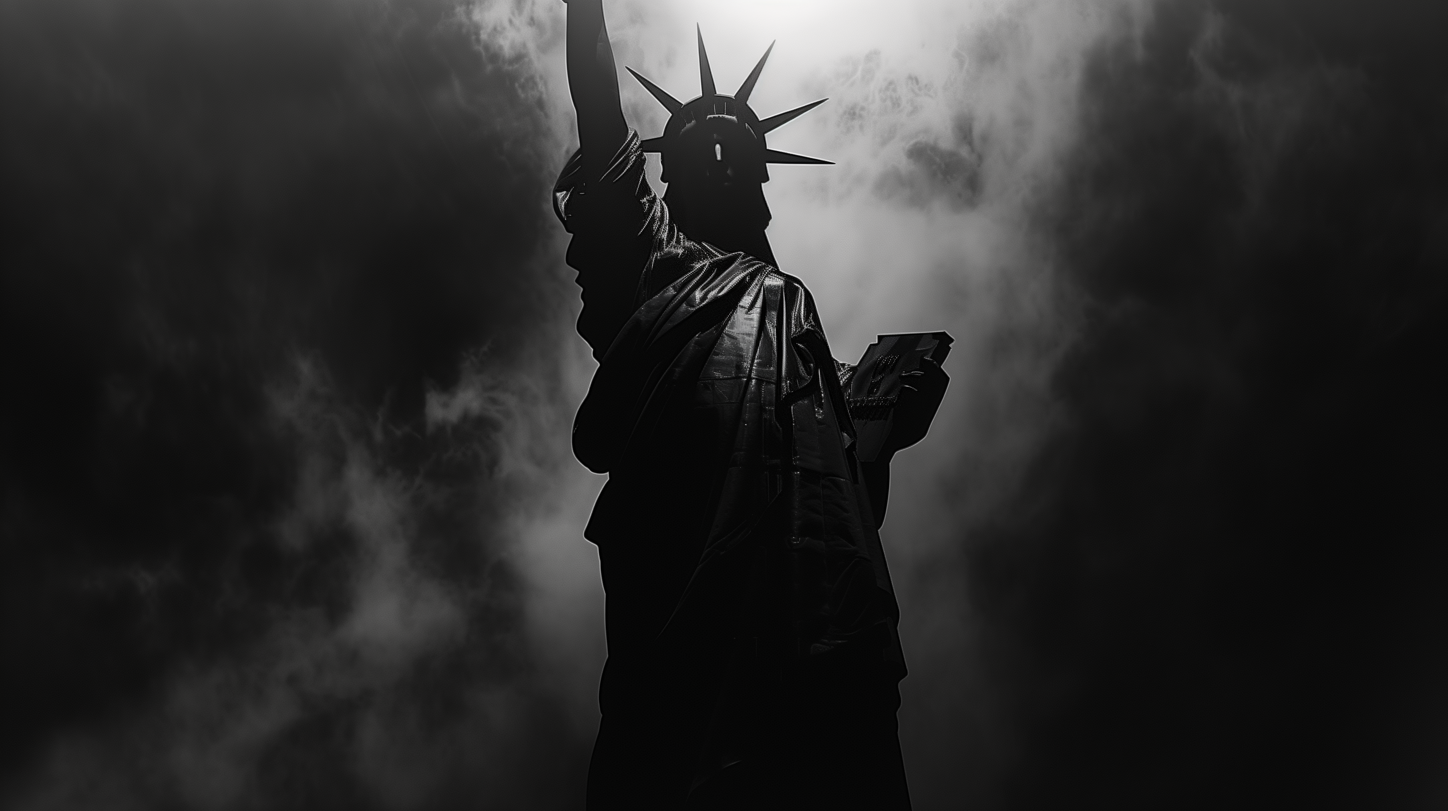 Statue of Liberty Silhouette Wallpaper. HD New York Landmark Background