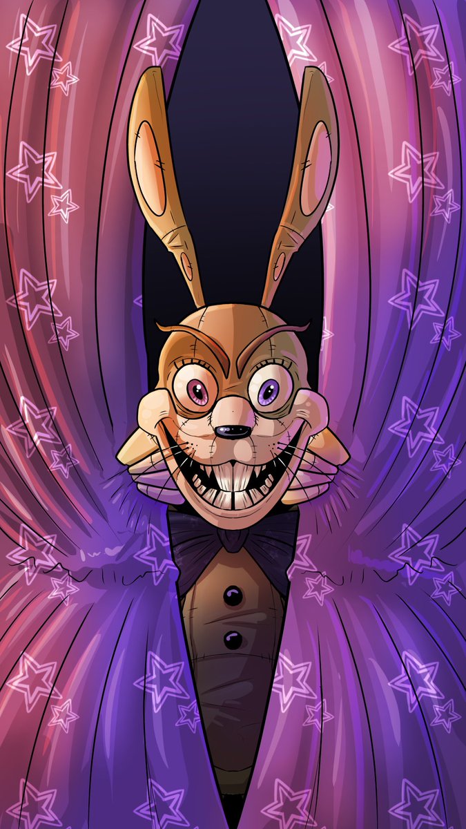 My first attempt at drawing a phone wallpaper. Not really proud how it looks, but not so bad for first try. #FNAF #glitchtrap #springtrap