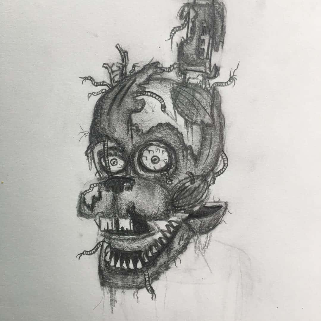 Download Creepy FNAF Pencil Drawing Picture