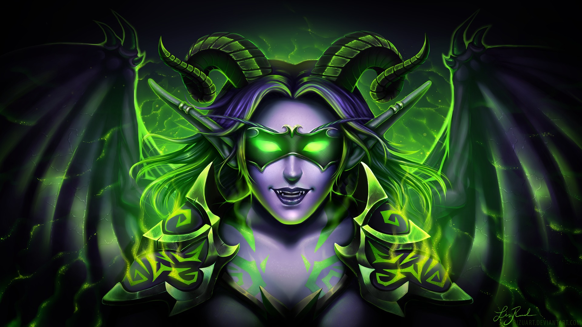 Wallpaper the demon, World of Warcraft, wow, demon hunter, Demon Hunter, legion for mobile and desktop, section игры, resolution 1920x1080