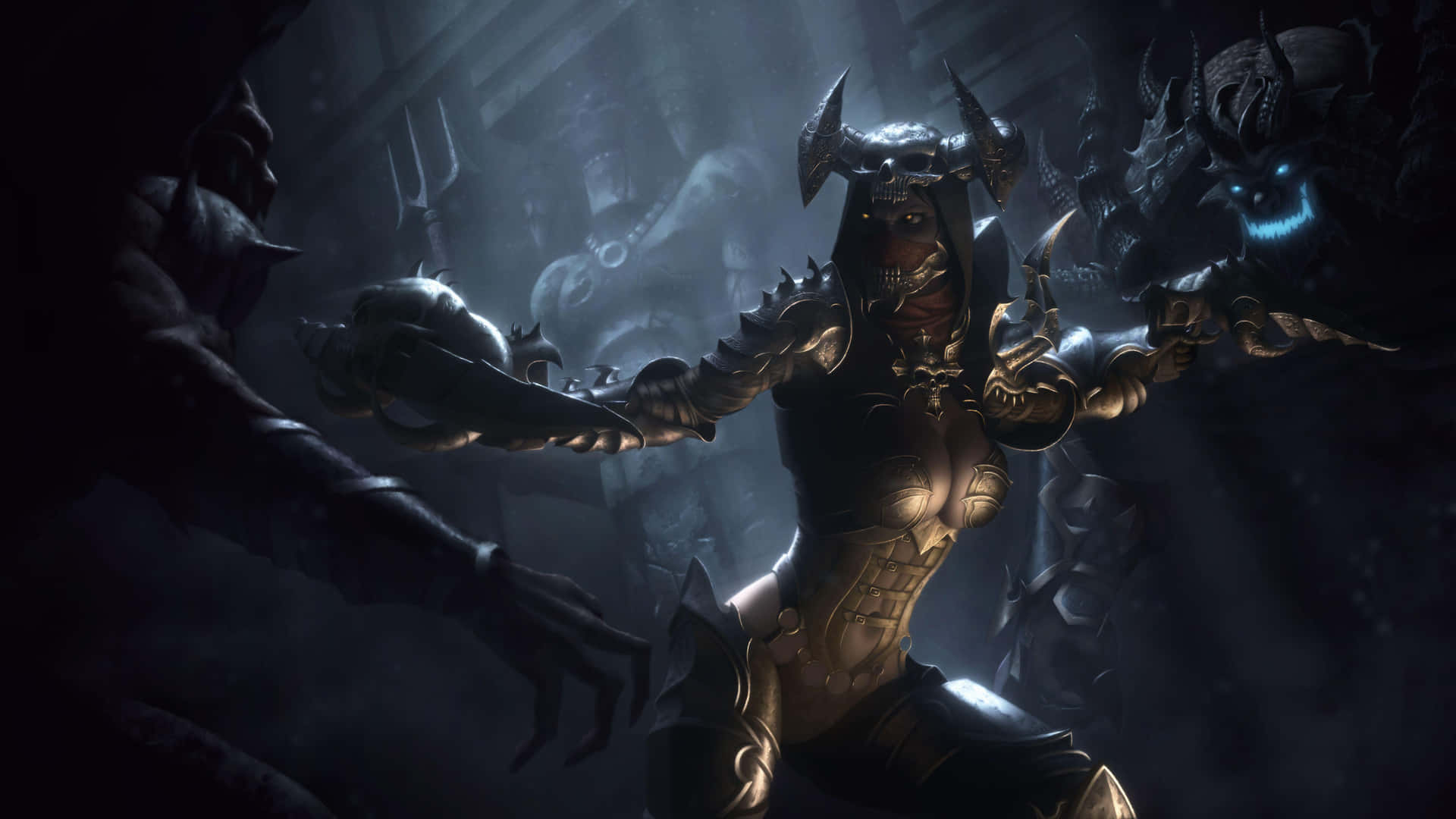 Download Fierce Demon Hunter In Action In World Of Warcraft Wallpaper