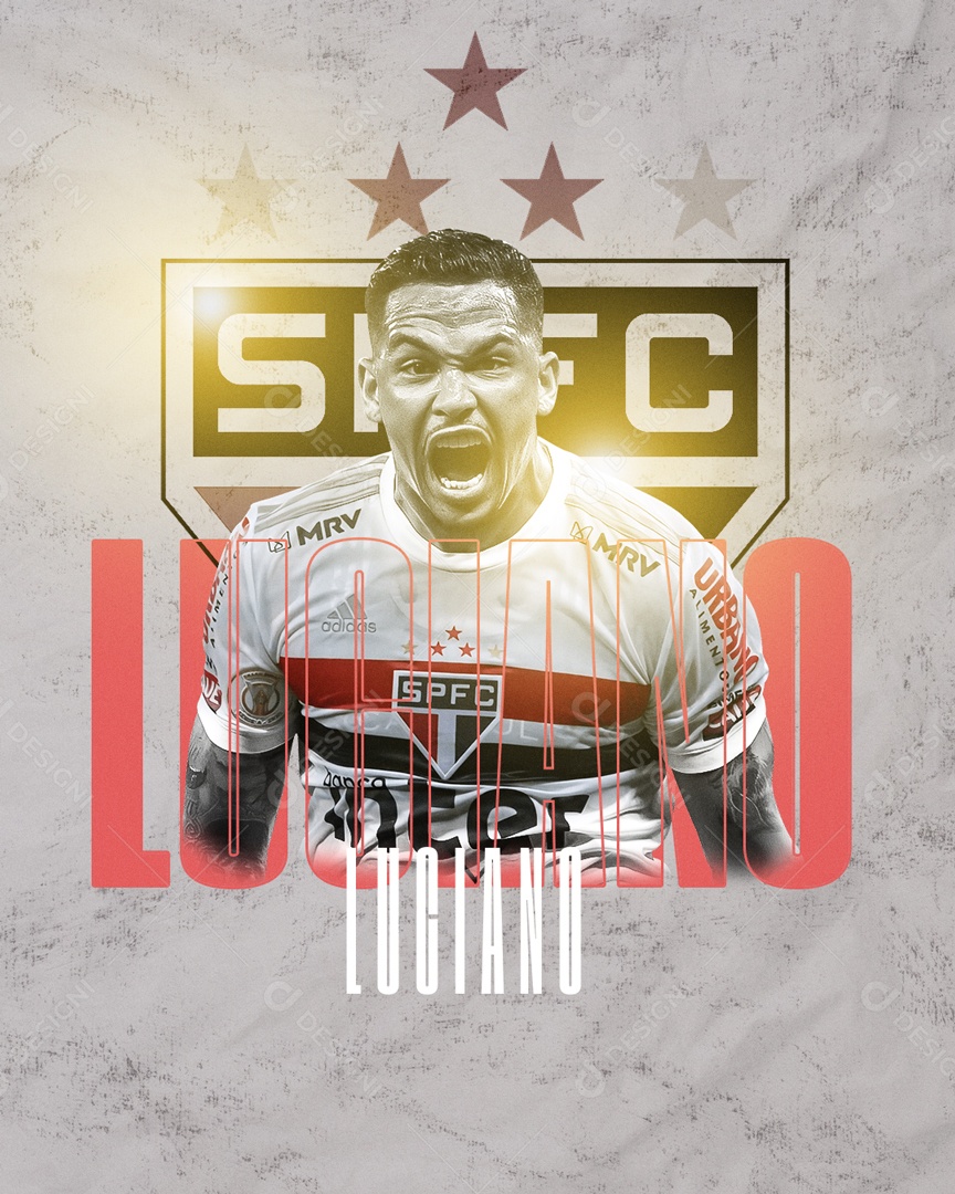 Social Media Jogador Luciano São Paulo PSD Editável [download]