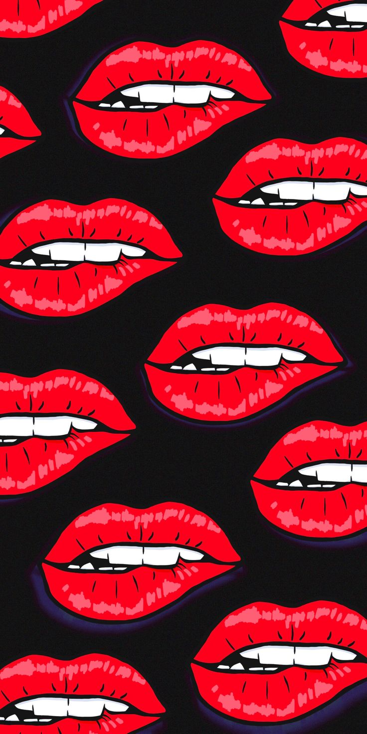 Biting Lip Wallpaper