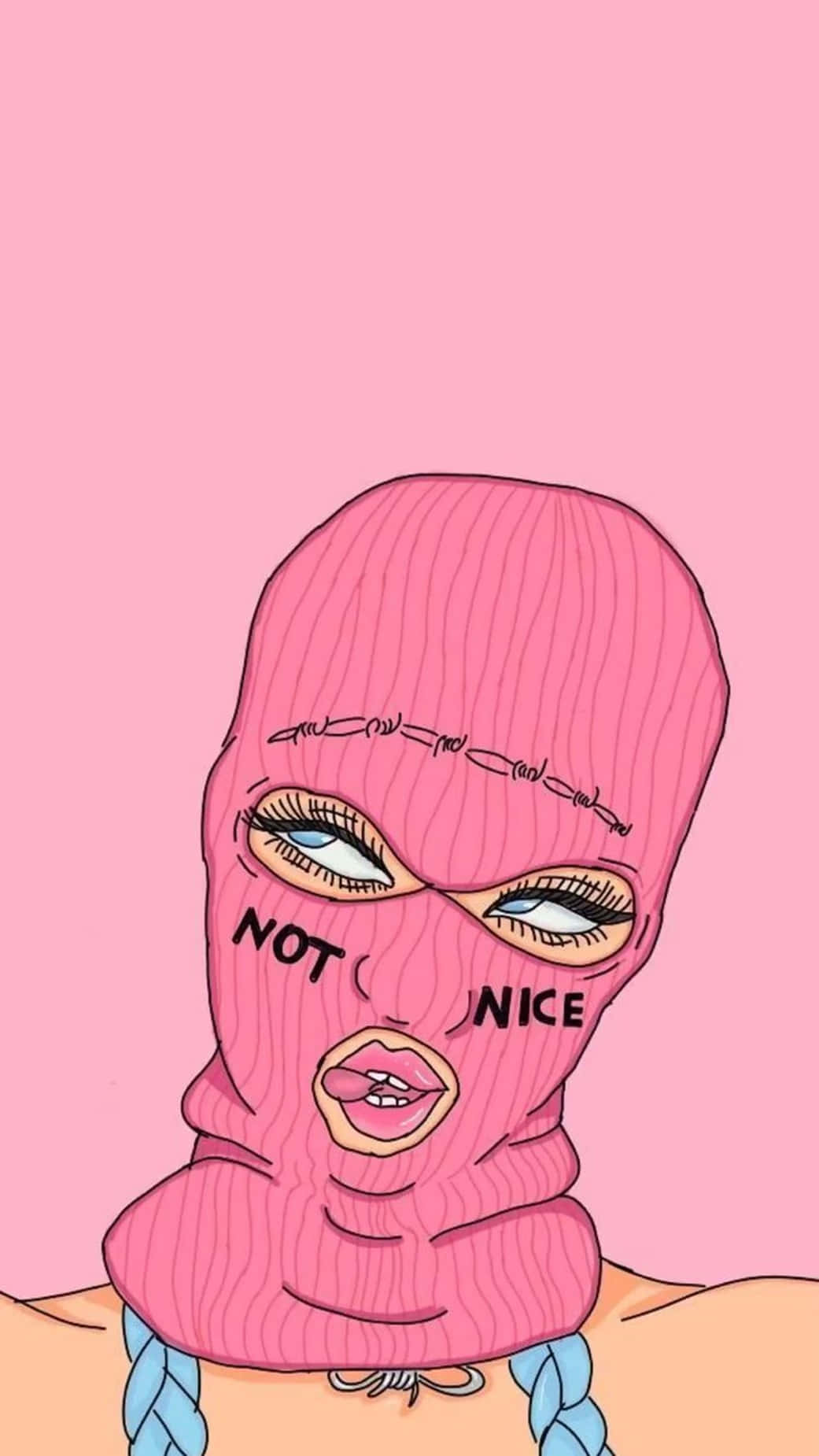 Download Baddie Hot Pink Girl Wallpaper