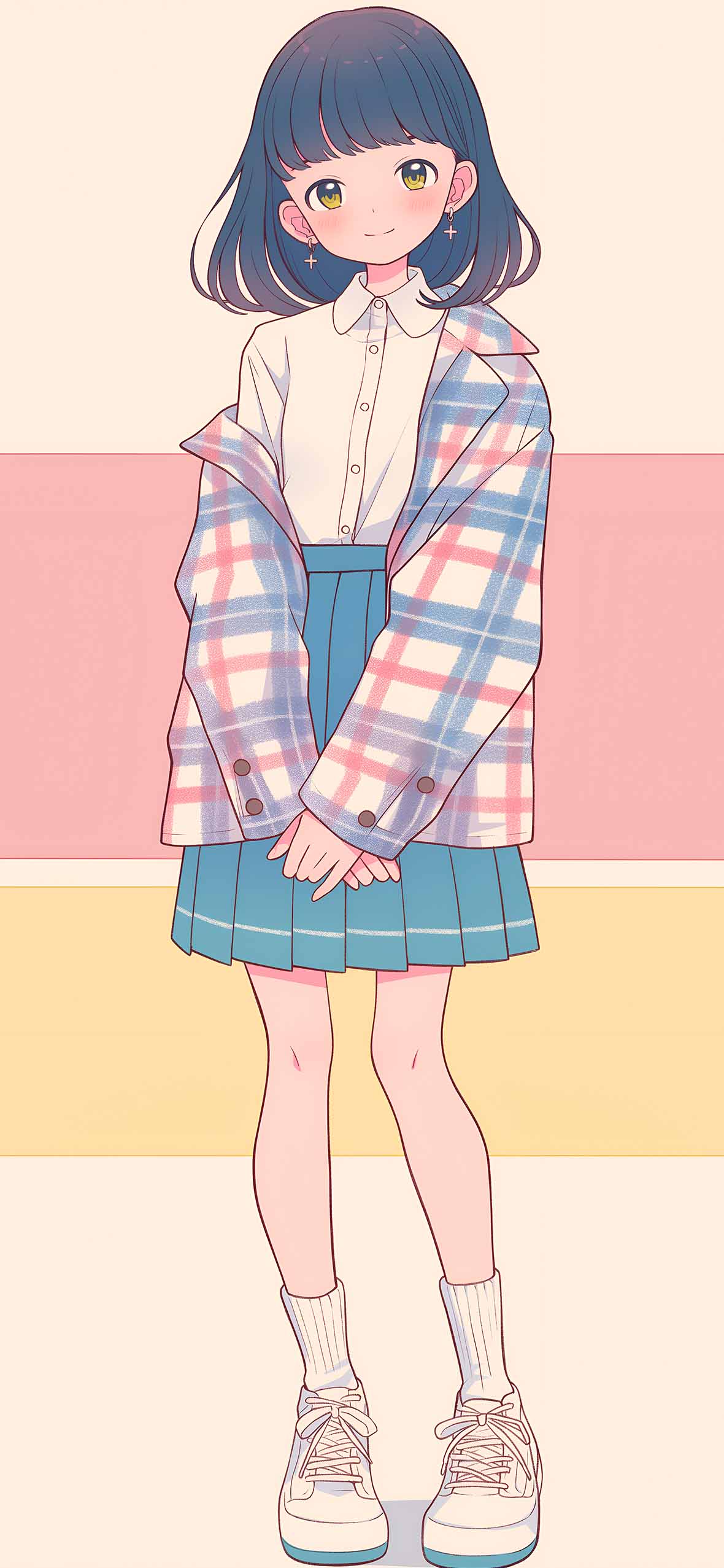 Minimalist Anime Girl Wallpaper Female Phone Wallpaper