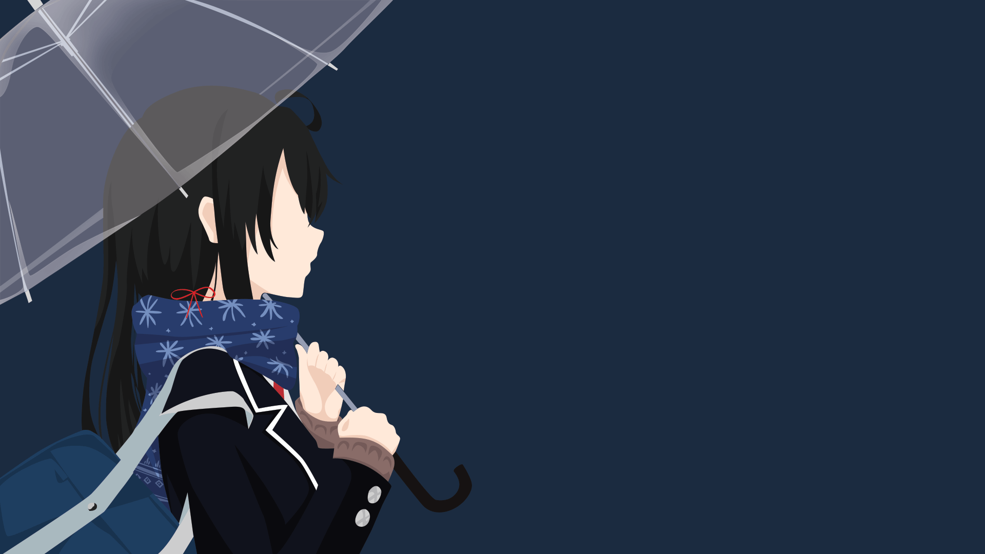 Minimalist HD Yukino Yukinoshita Wallpaper. My Teen Romantic Comedy SNAFU Anime by Fanji Wildanu Ahadi