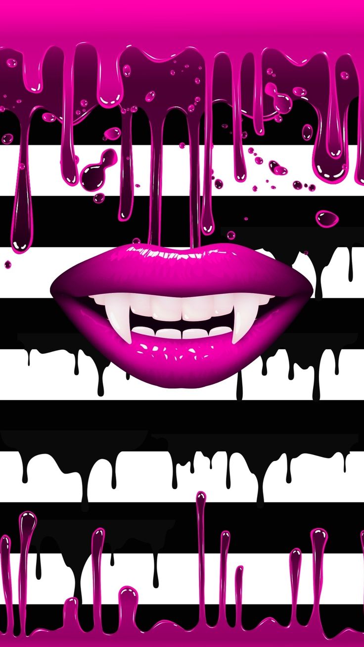 Gothic Lips Wallpaper