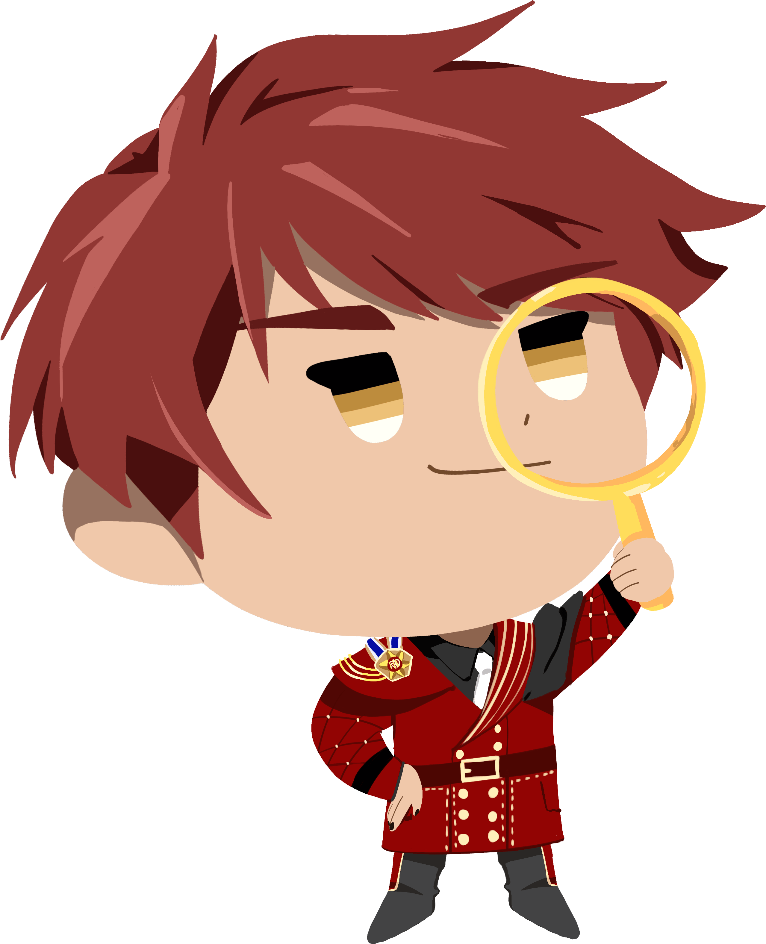 Diavolo Searching sticker + chrome wallpaper