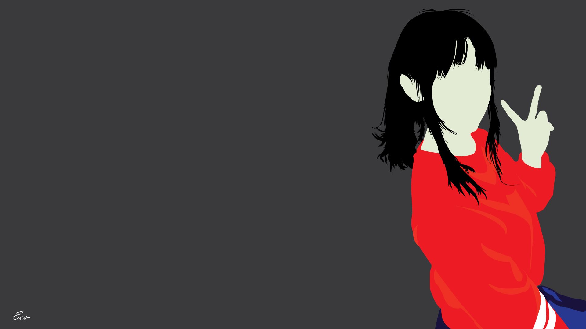 Desktop wallpaper: Anime, Girl, Minimalist 4K free download for PC. 900818