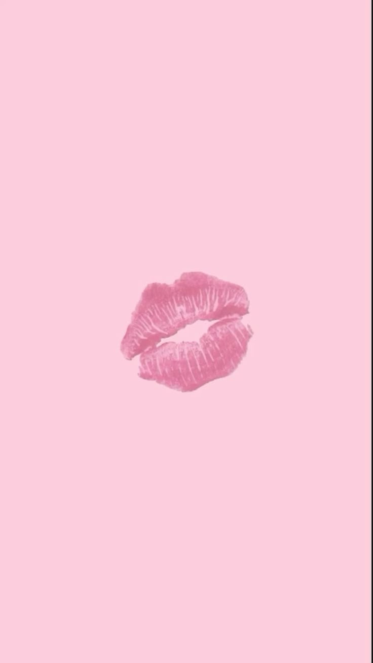 Kawaii Pink Lipstick Wallpaper