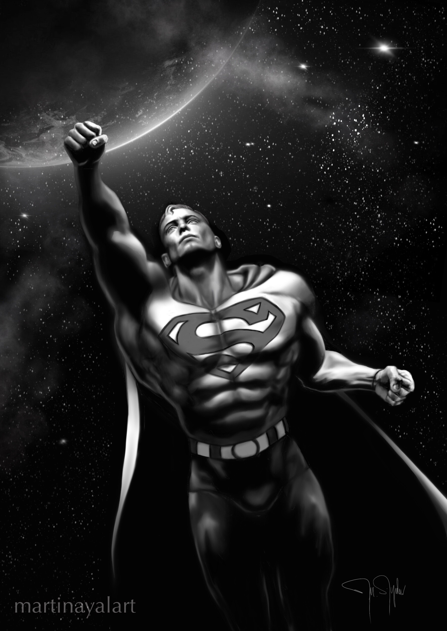Superman Black and White