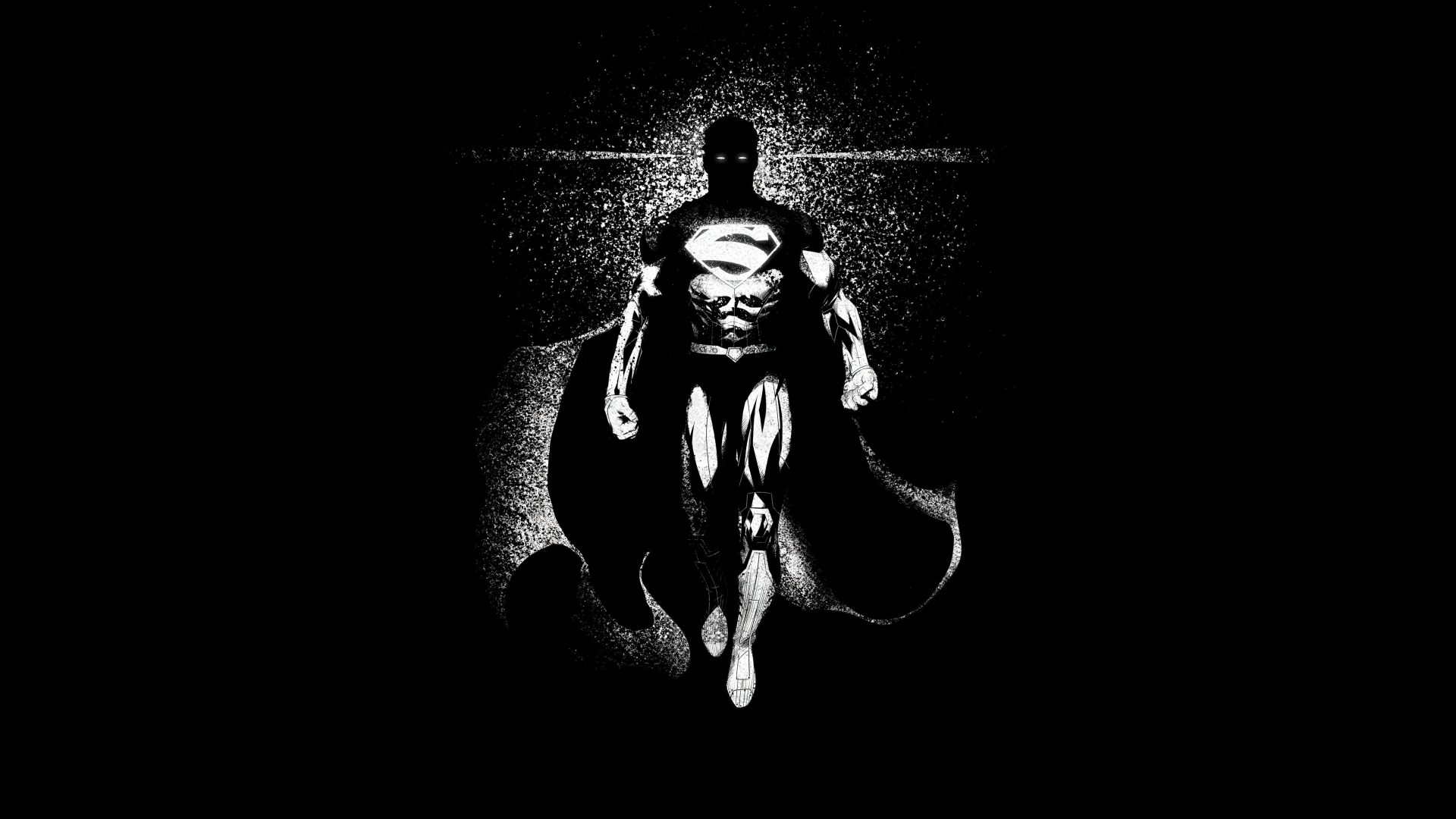 Superman Wallpaper 4K, Monochrome, AMOLED