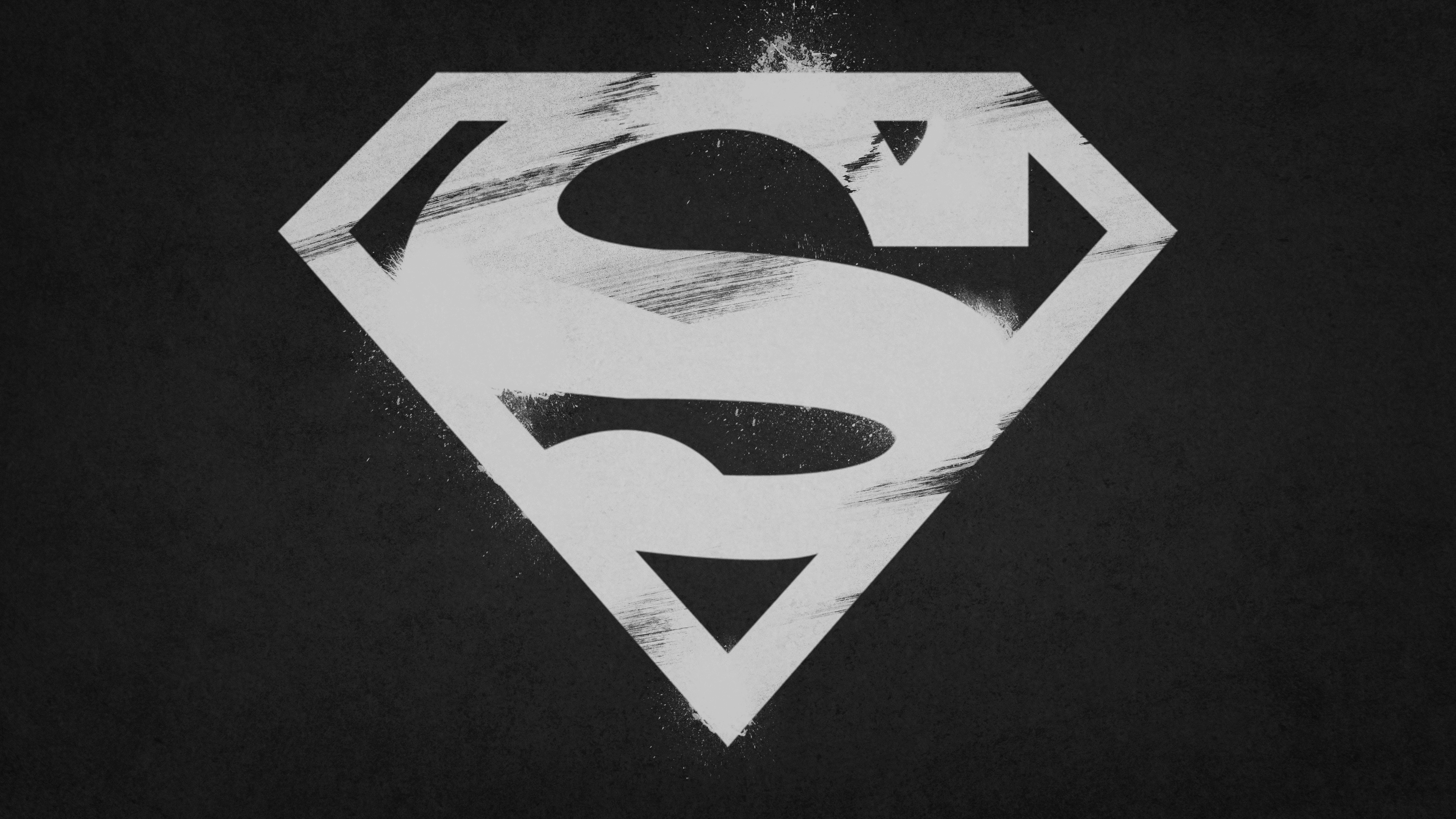 Superman Symbol in Black & White