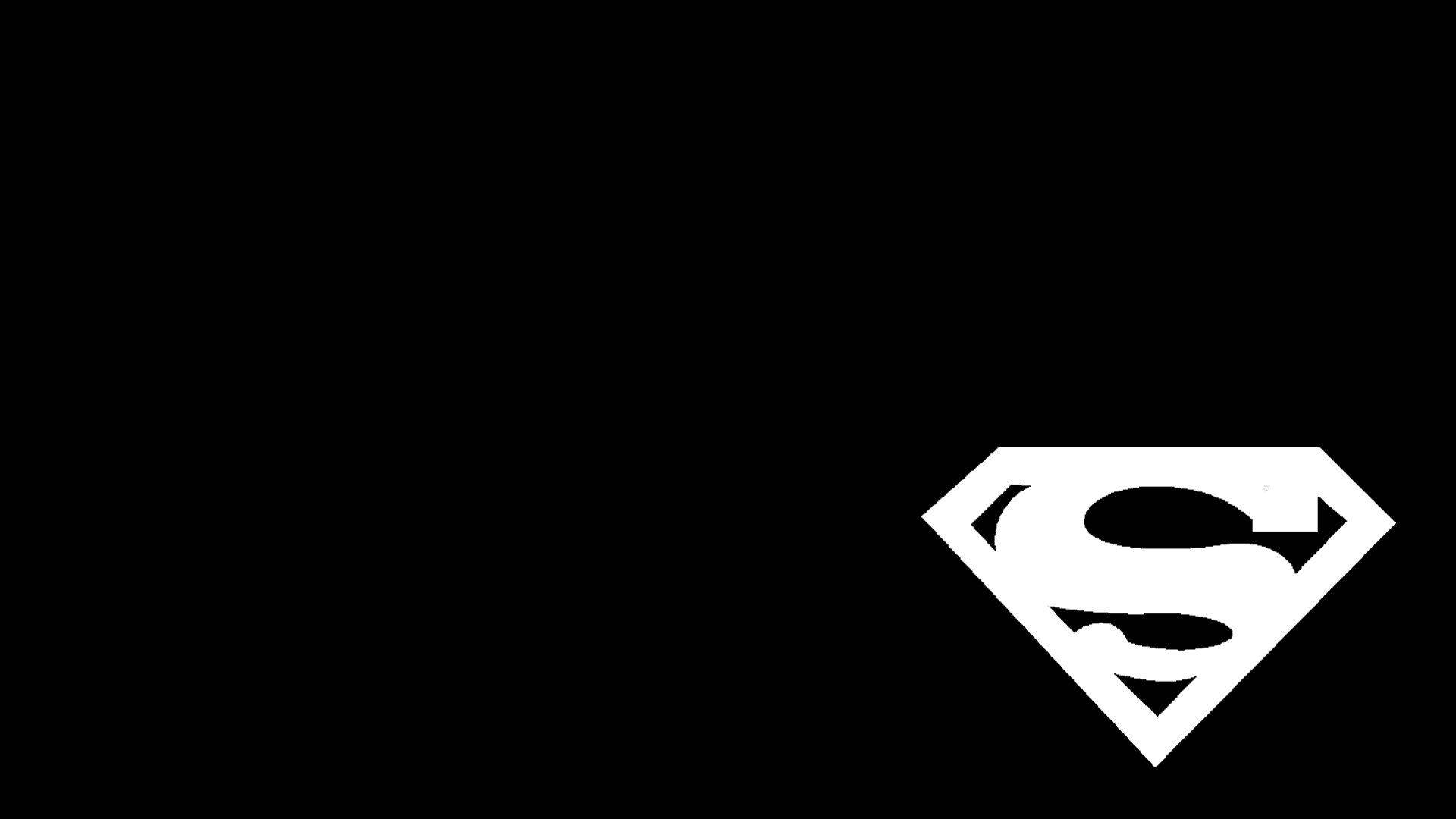 Download Blank And White Superman Logo Wallpaper