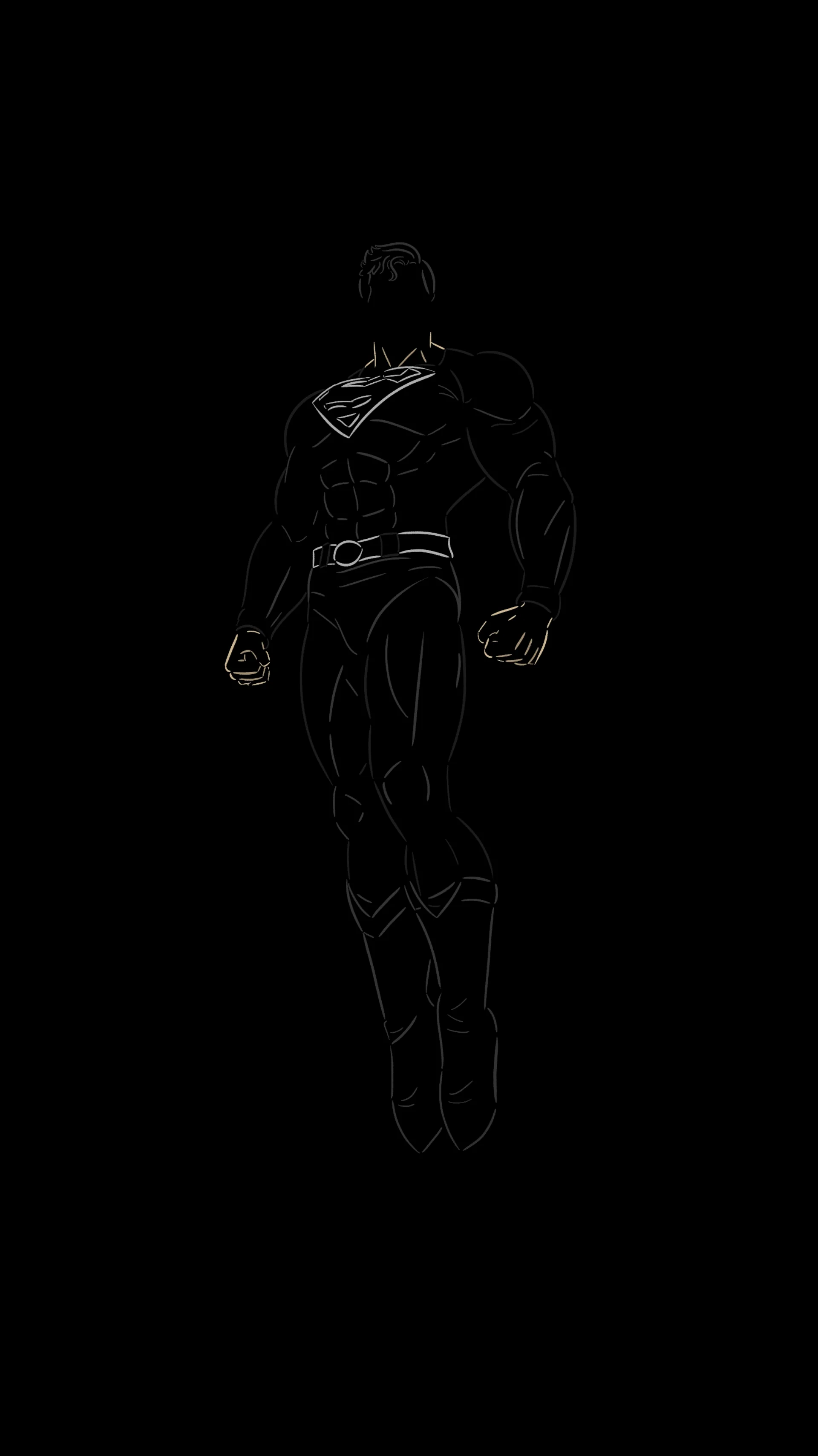 Black Superman (minimal Wallpaper), R DC_Cinematic