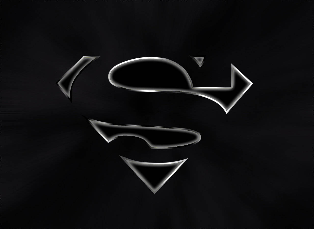 Download Silver Black Minimalist Superman Symbol iPhone Wallpaper