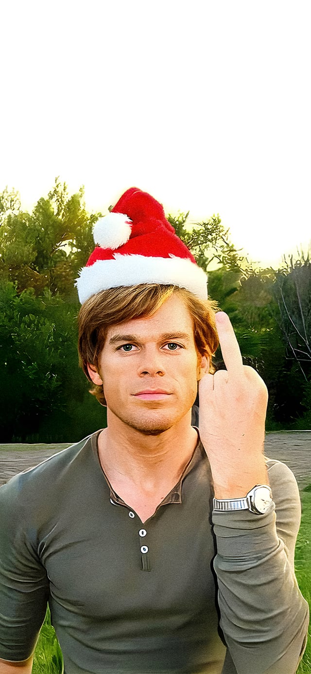 Dexter wallpaper I made (Christmas Edition)