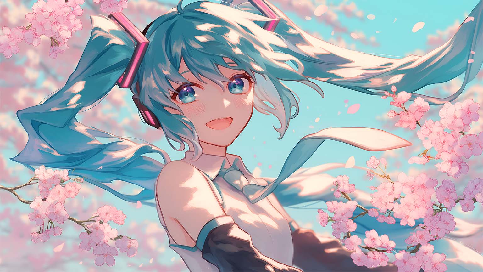 Hatsune Miku Cherry Blossom Wallpaper