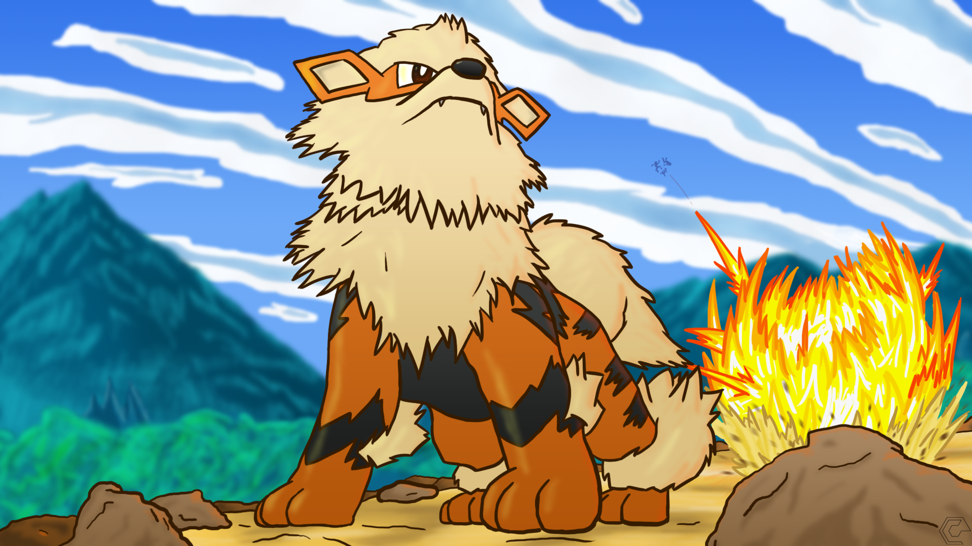 Arcanine Pokémon HD Wallpaper Fire Type