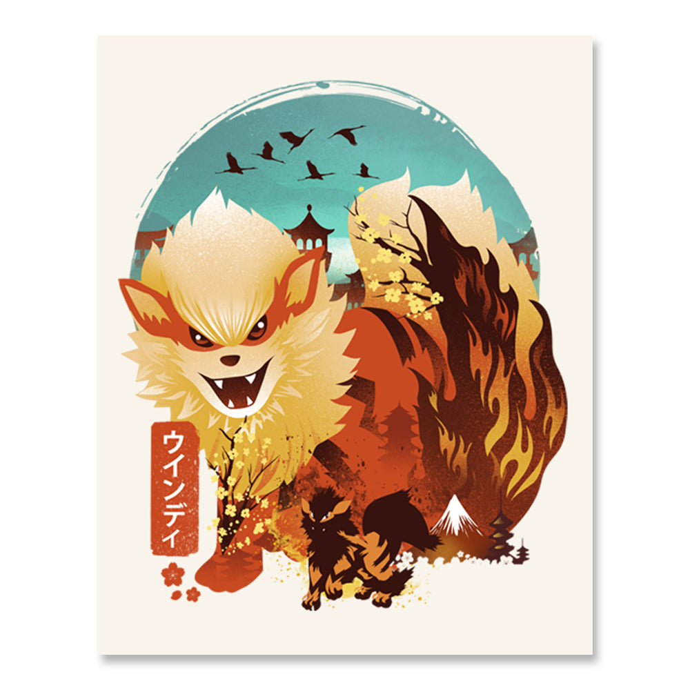 Ukiyo E Arcanine Print