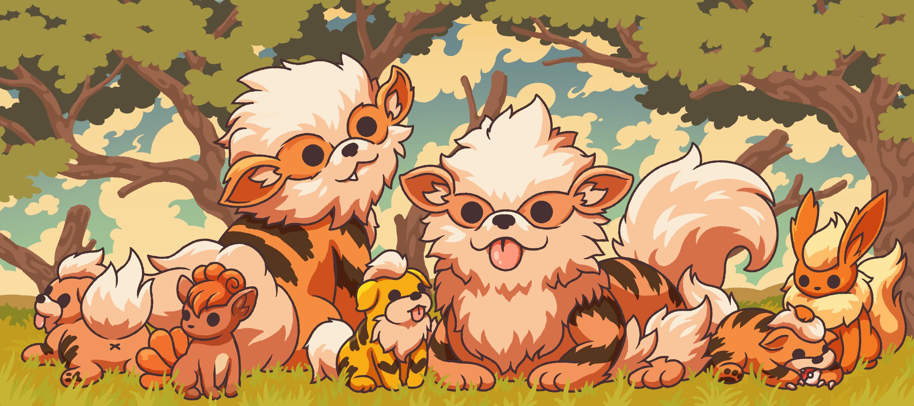 I drew some Arcanines! + other guys