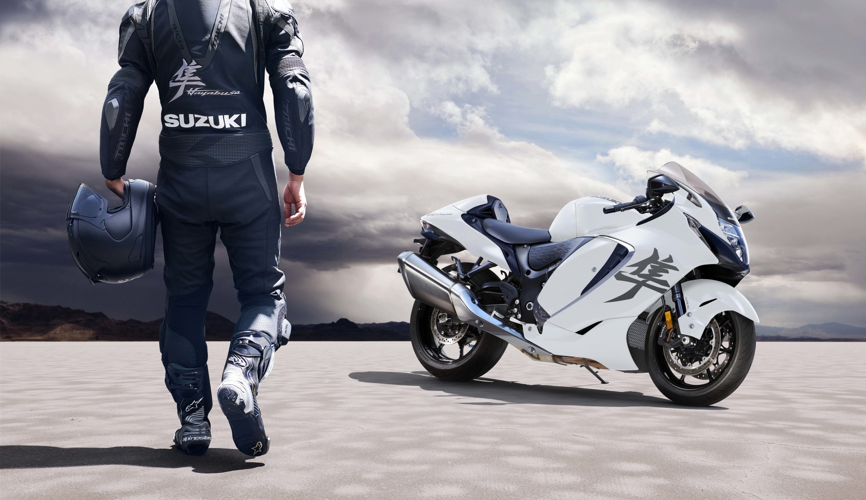 Wallpaper White, Hayabusa, Suzuki, Gsx R1300r For Mobile And Desktop, Section мотоциклы, Resolution 3001x1733