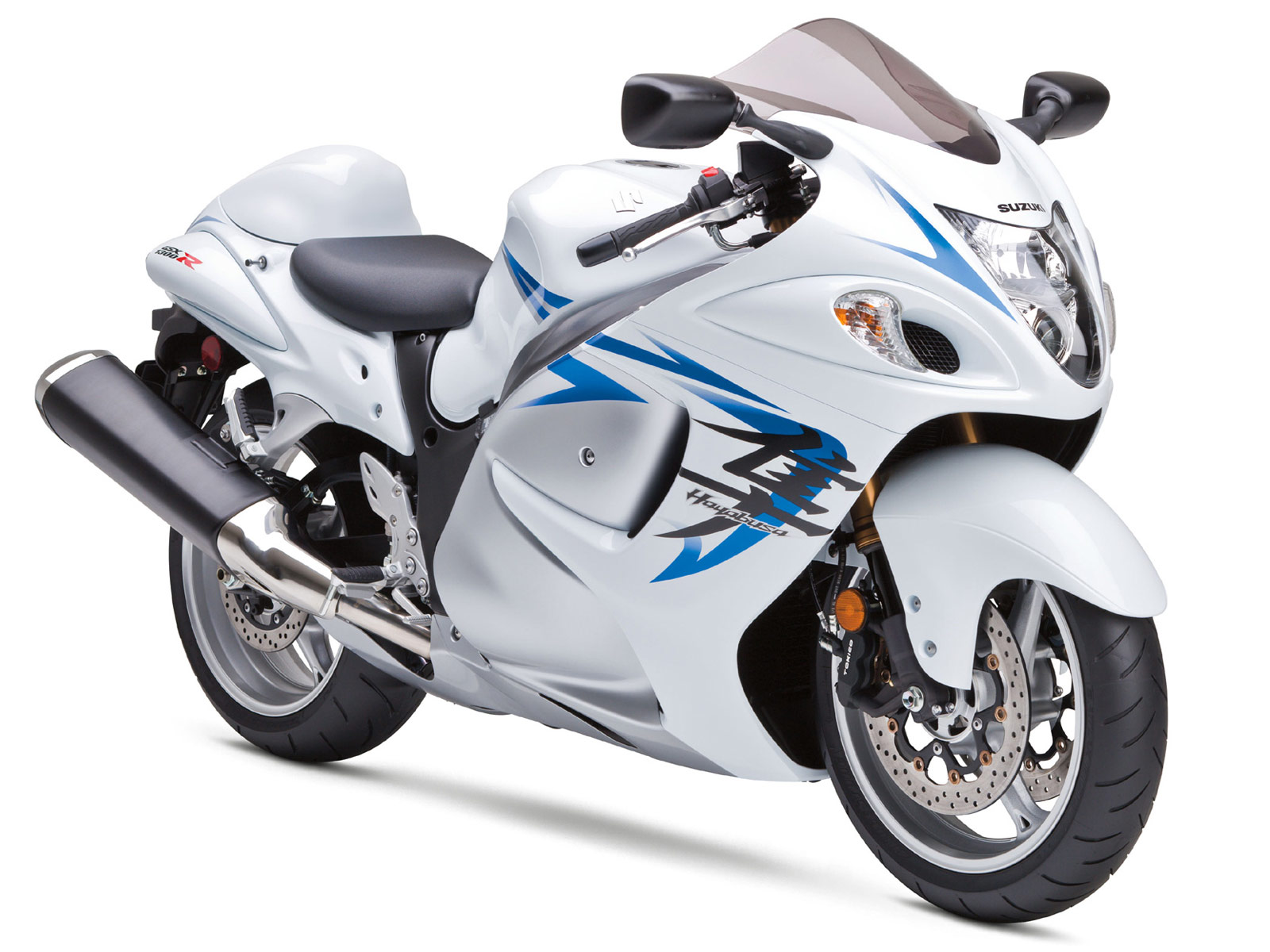 Suzuki Hayabusa GSX 1300 White Wallpaper