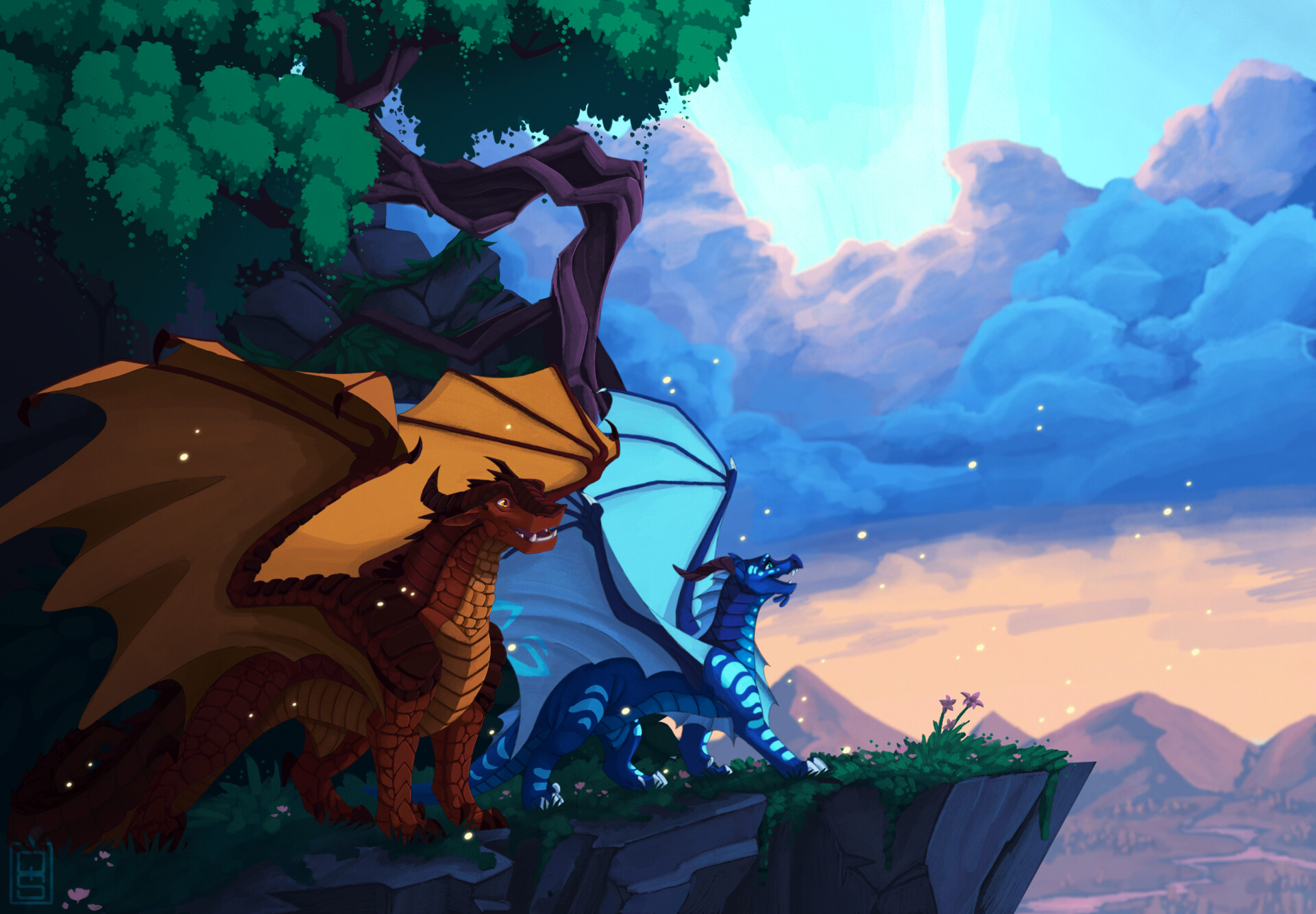 Clay and Tsunami- Sunset