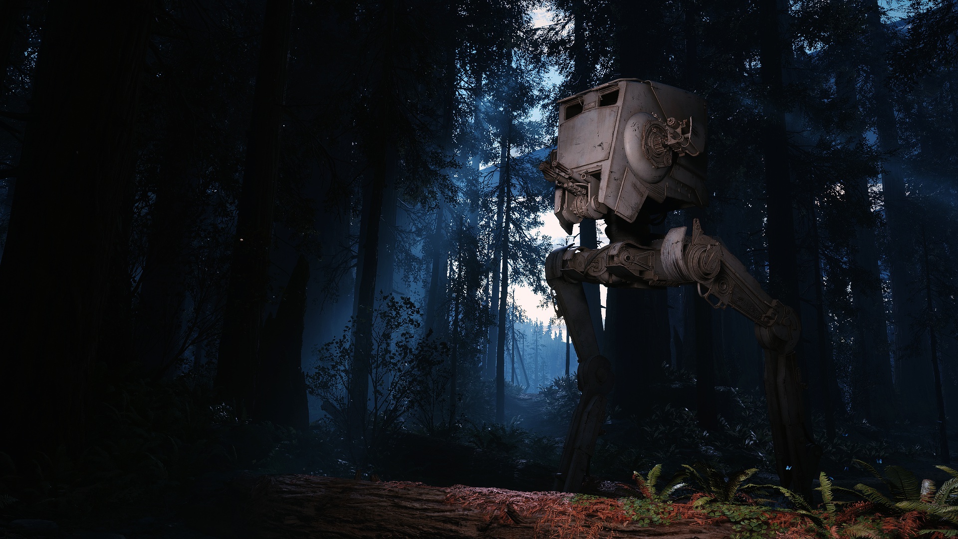 Wallpaper Forest, Trees, Electronic Arts, Star Wars Battlefront, AT ST Walker For Mobile And Desktop, Section игры, Resolution 1920x1080