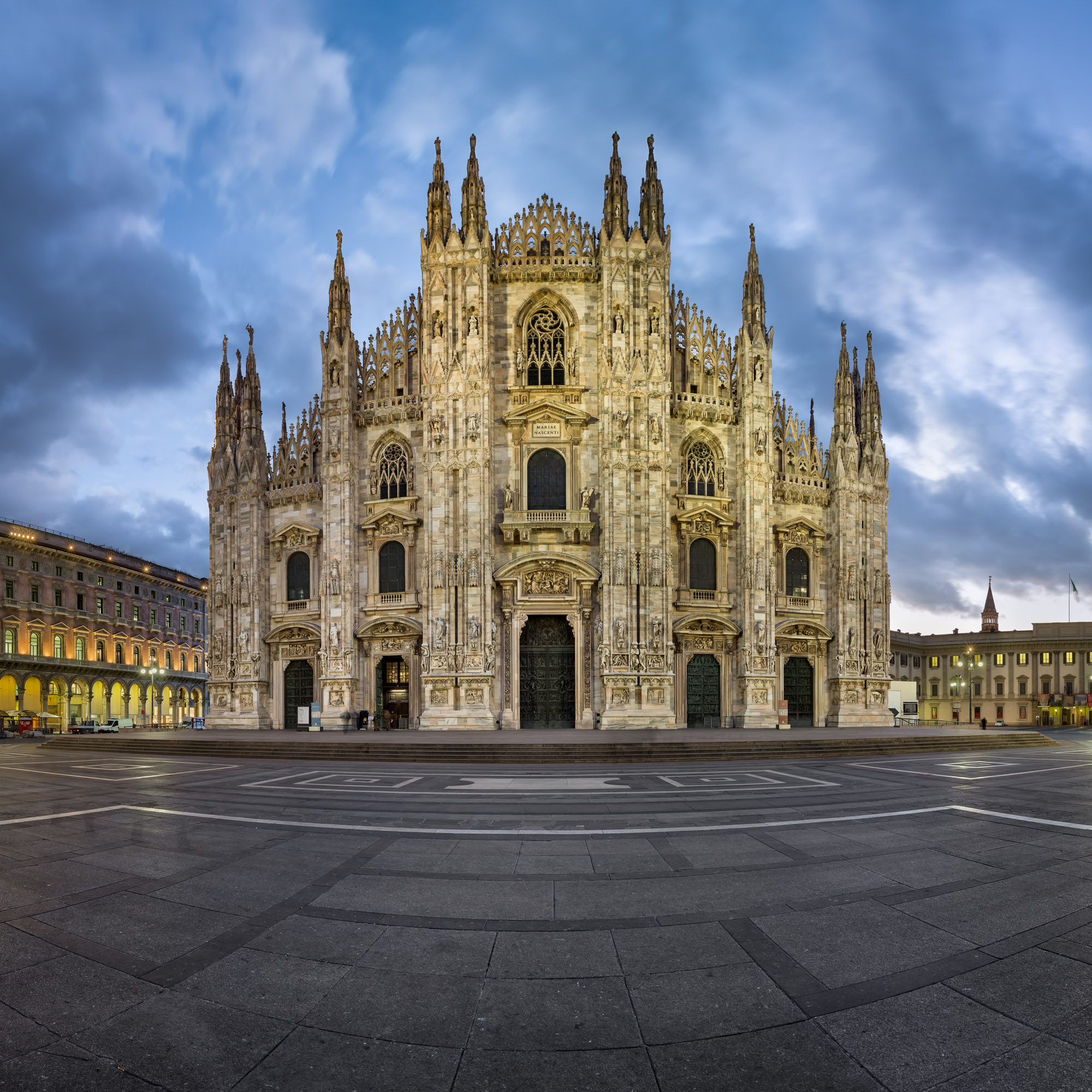 Milan Cathedral at Dawn, Piazza del Duomo