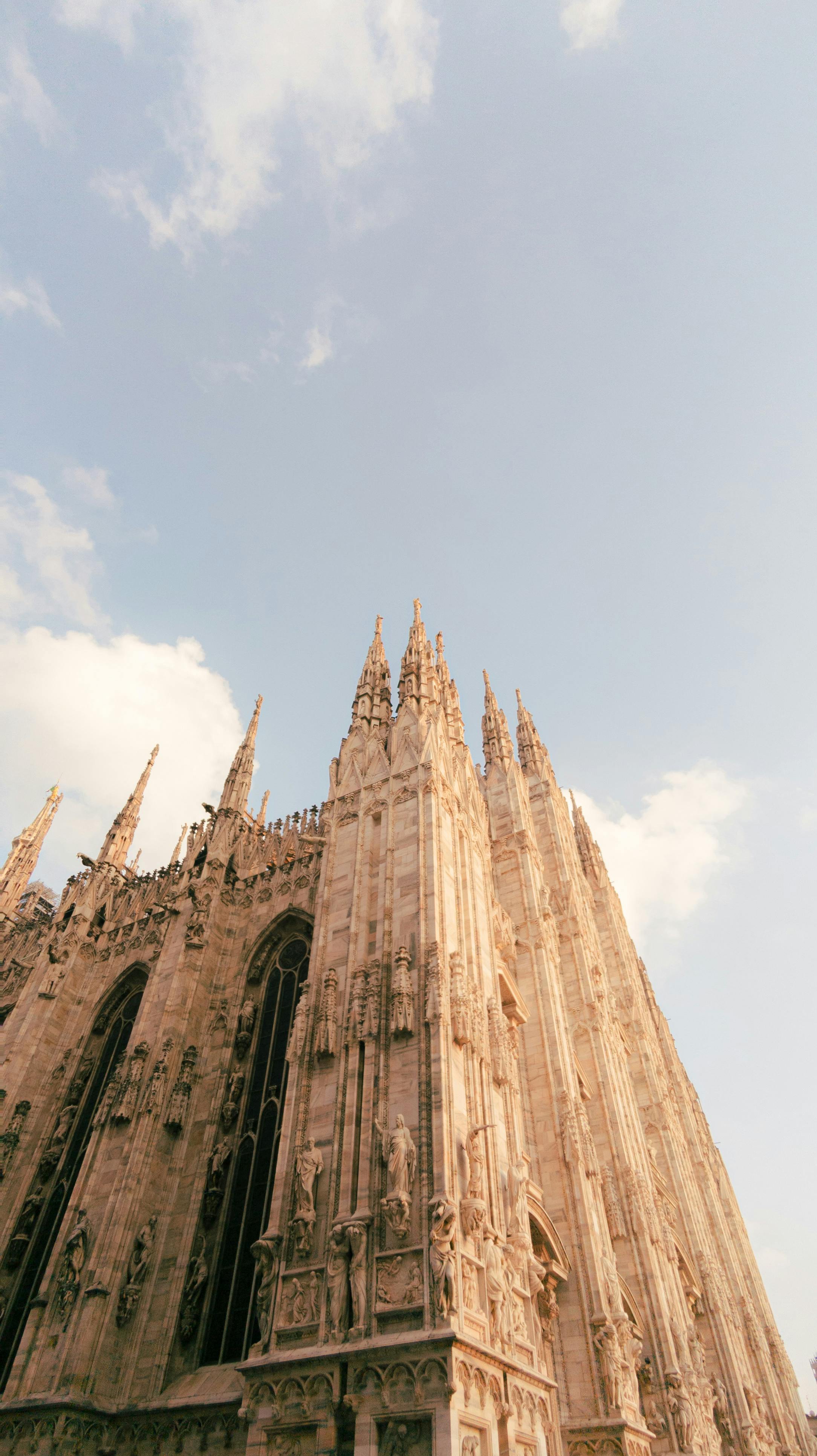 Low Angle Shot Of Milan Cathedral In Italy · Free