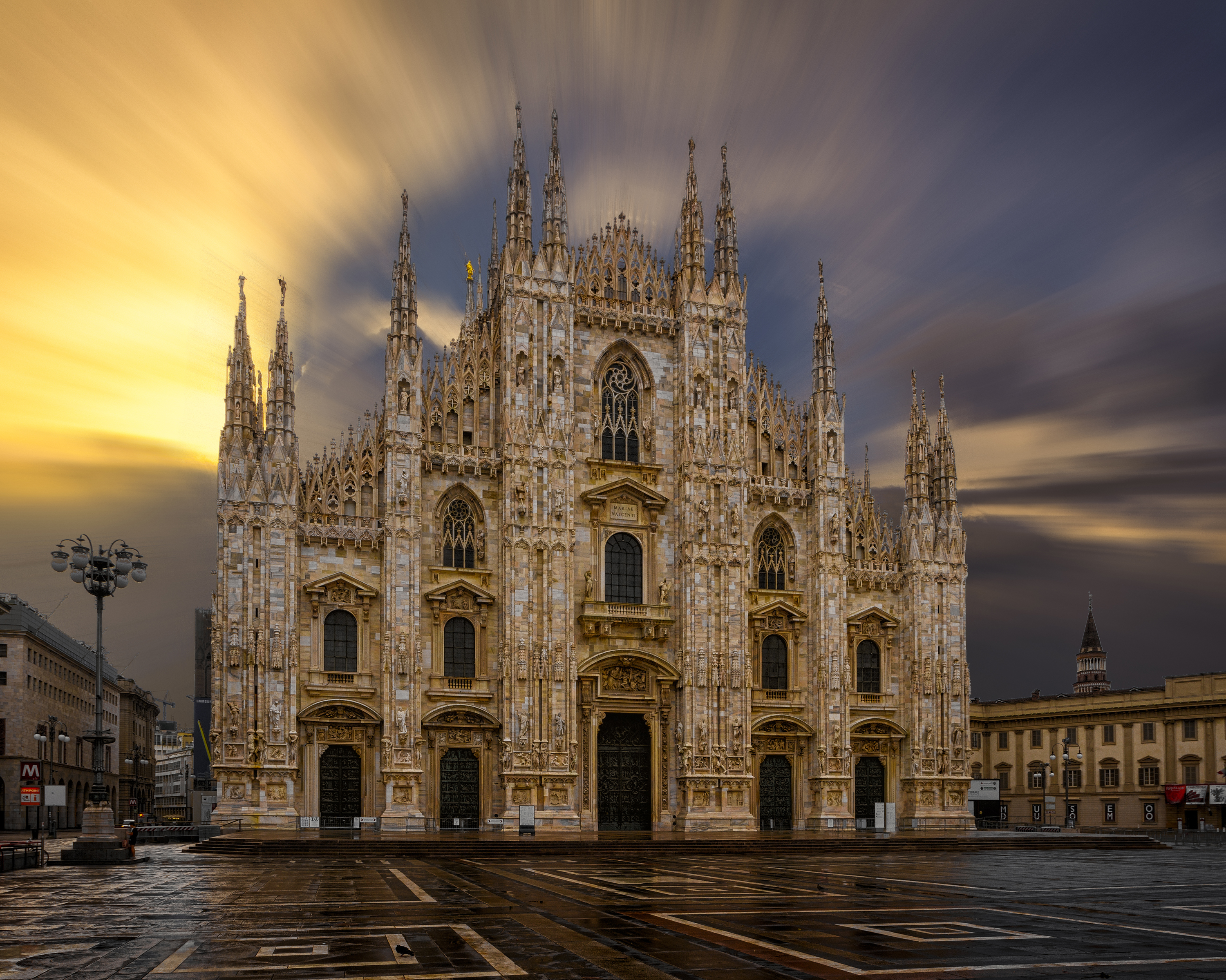 Image Church Italy Town square Milan Cathedral temple 3000x2400