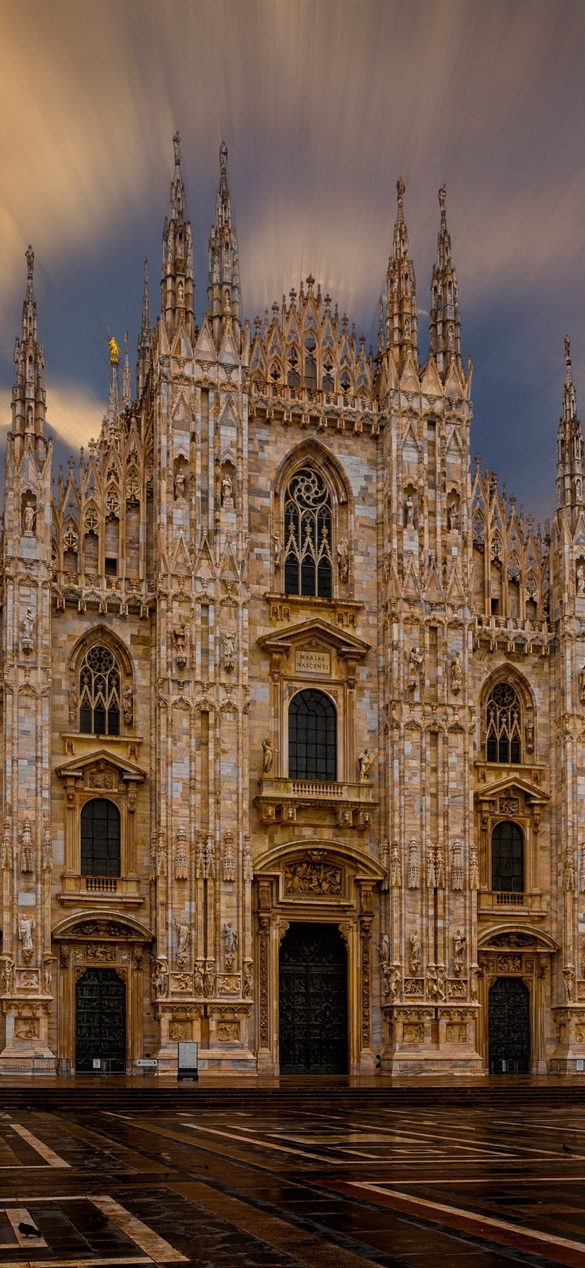 Milan Cathedral, Italy, Sun Rays, Dawn 1080x1920 IPhone 8 7 6 6S Plus Wallpaper, Background, Picture, Image