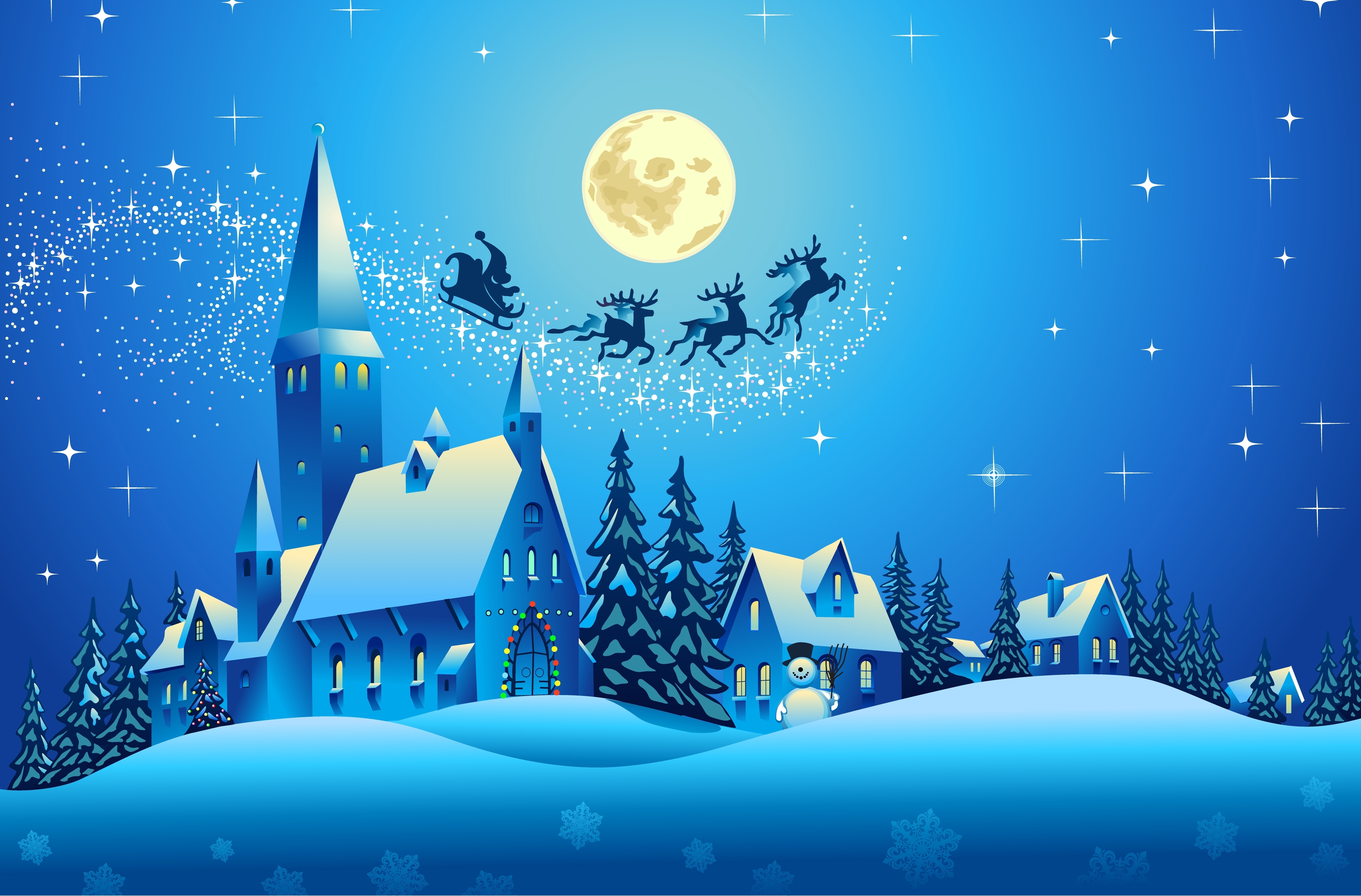 Enchanting Christmas Eve Ultra HD Wallpaper