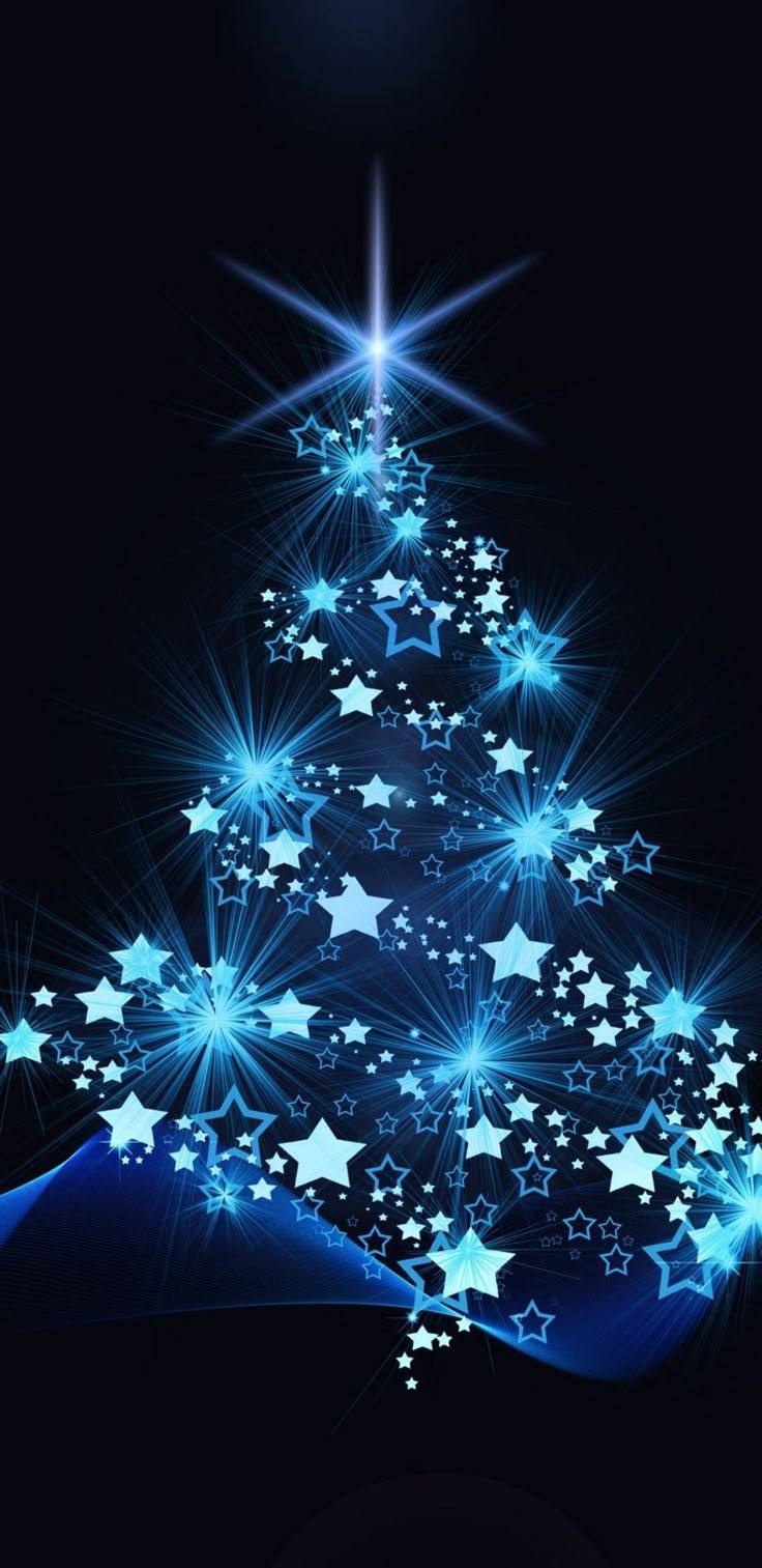 wallpaper # tree #christmas # #blue #stars #black. Merry christmas wallpaper, Merry christmas picture, Christmas tree