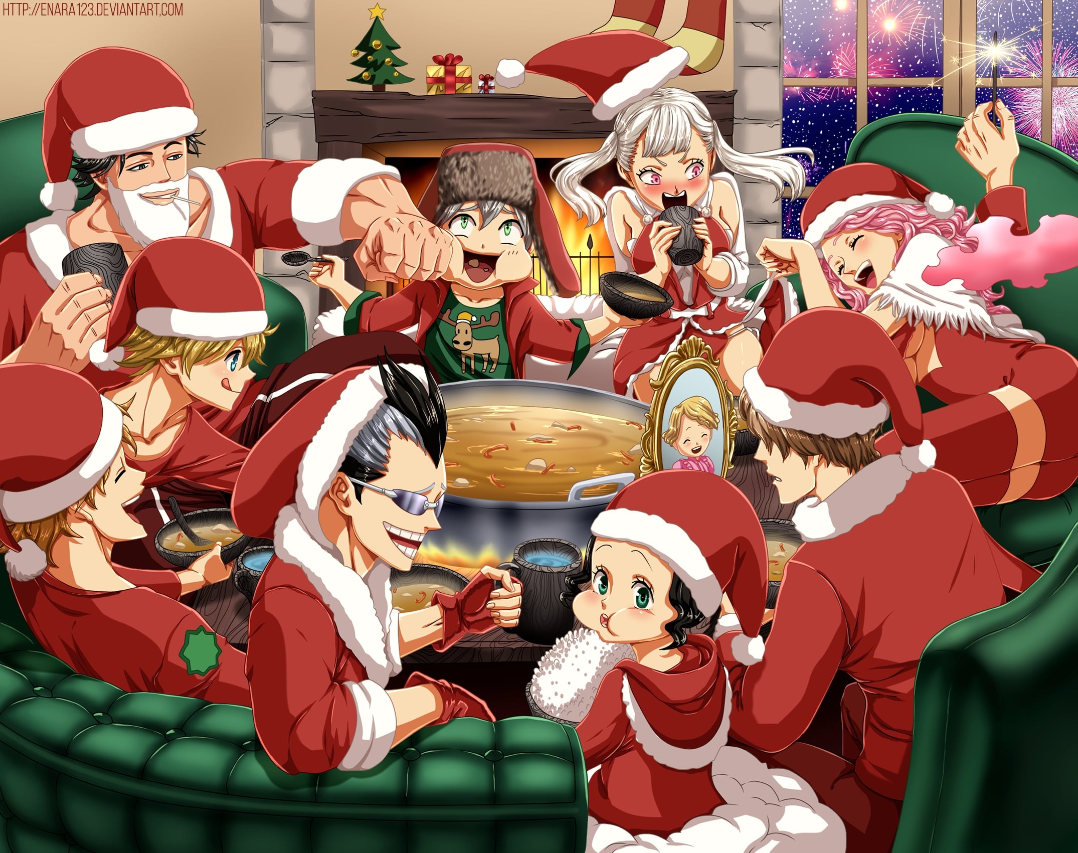Characters from Black Clover Christmas Anime Wallpaper for Desktop